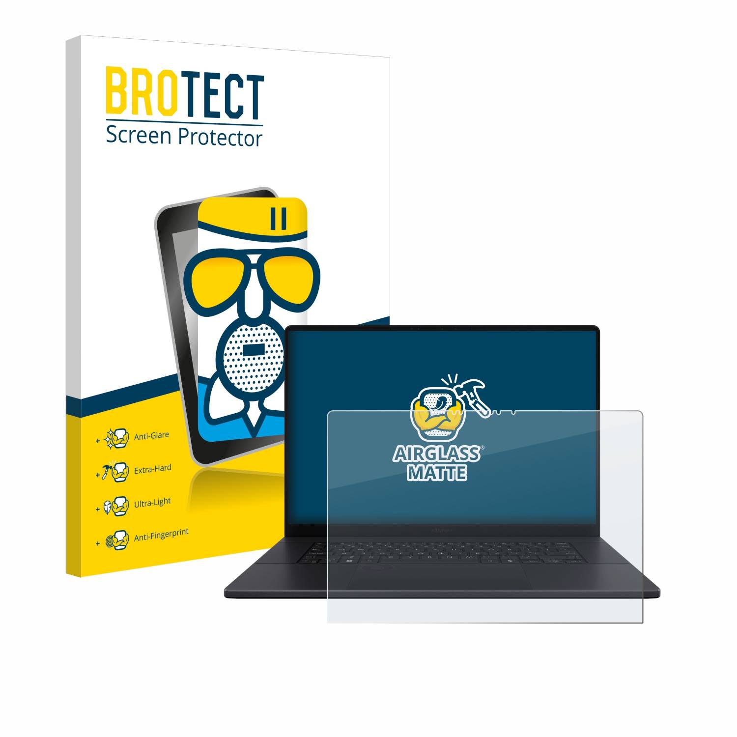 BROTECT AirGlass Matt Glas Panzer Folie für ASUS ProArt P16