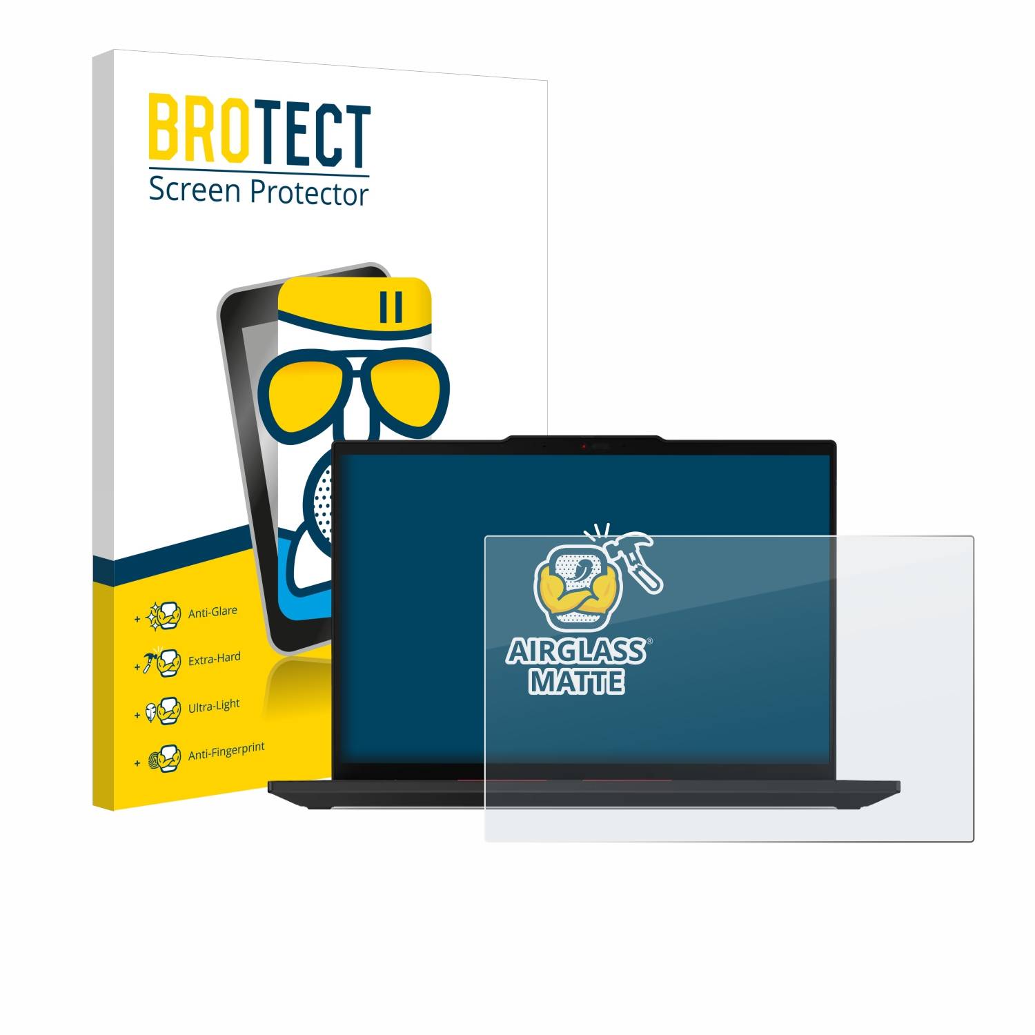 BROTECT AirGlass Matt Glas Panzer Folie für Lenovo ThinkPad P14s Gen 5