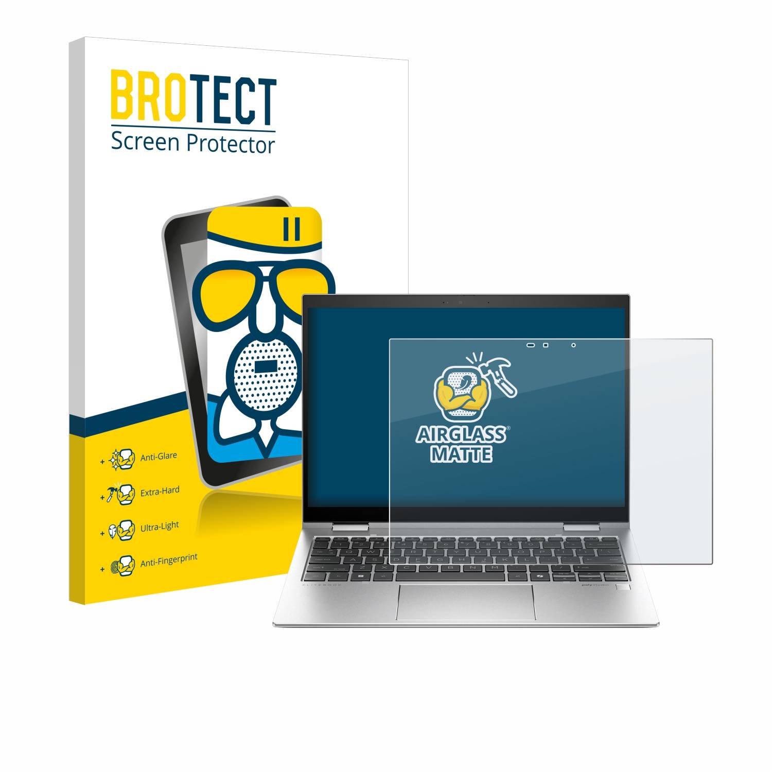 BROTECT AirGlass Matt Glas Panzer Folie für HP Elite x360 830 G11 2-in-1