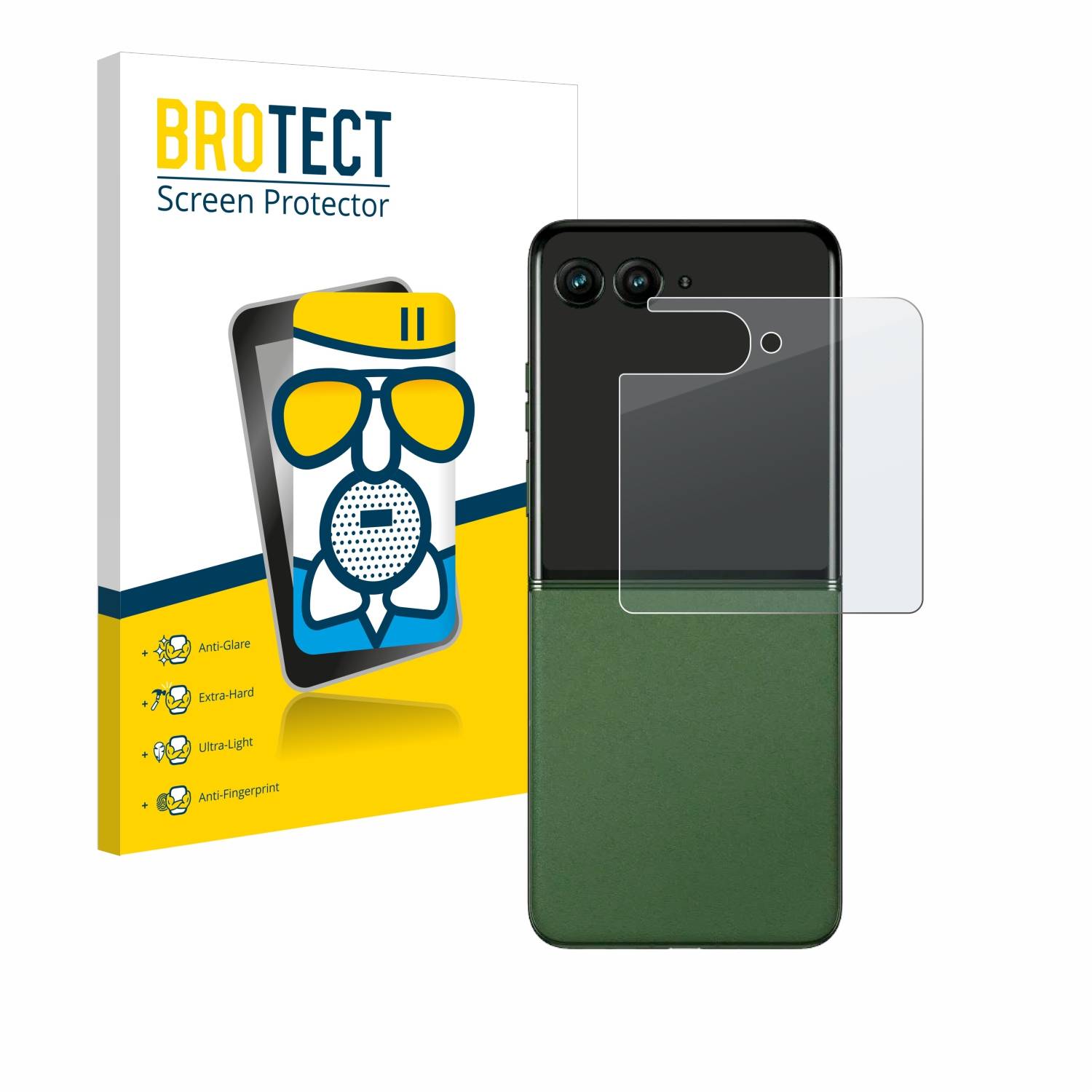 BROTECT AirGlass Matt Glas Panzer Folie für Motorola Razr 50 (Hinteres Display)