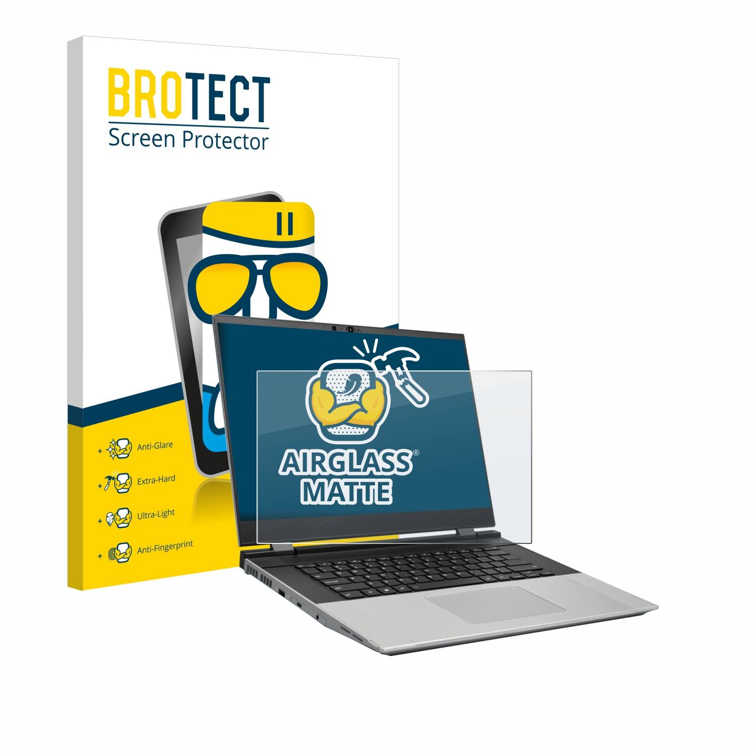 BROTECT AirGlass Matt Glas Panzer Folie für Framework Laptop 16