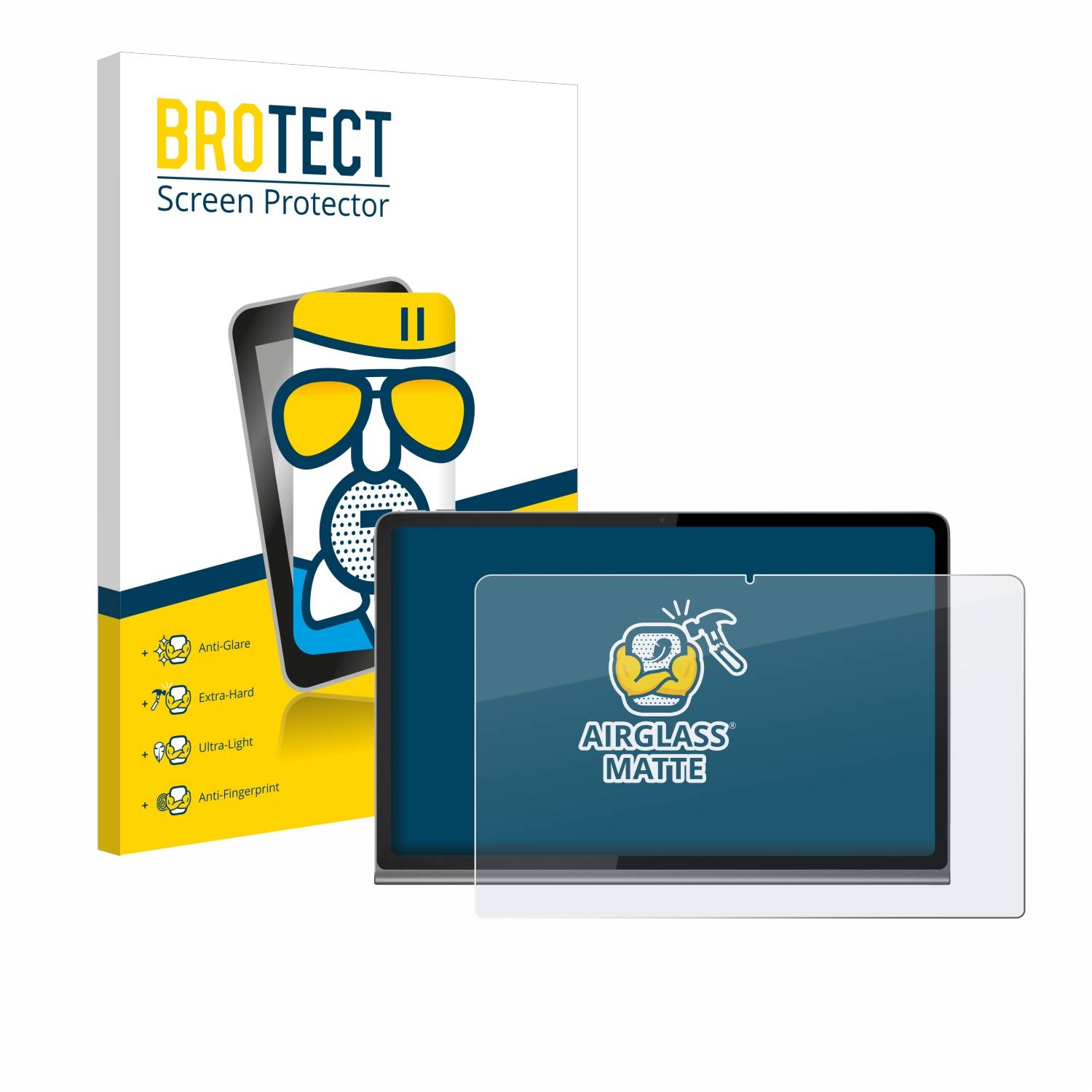 BROTECT AirGlass Matt Glas Panzer Folie für Lenovo Tab Plus