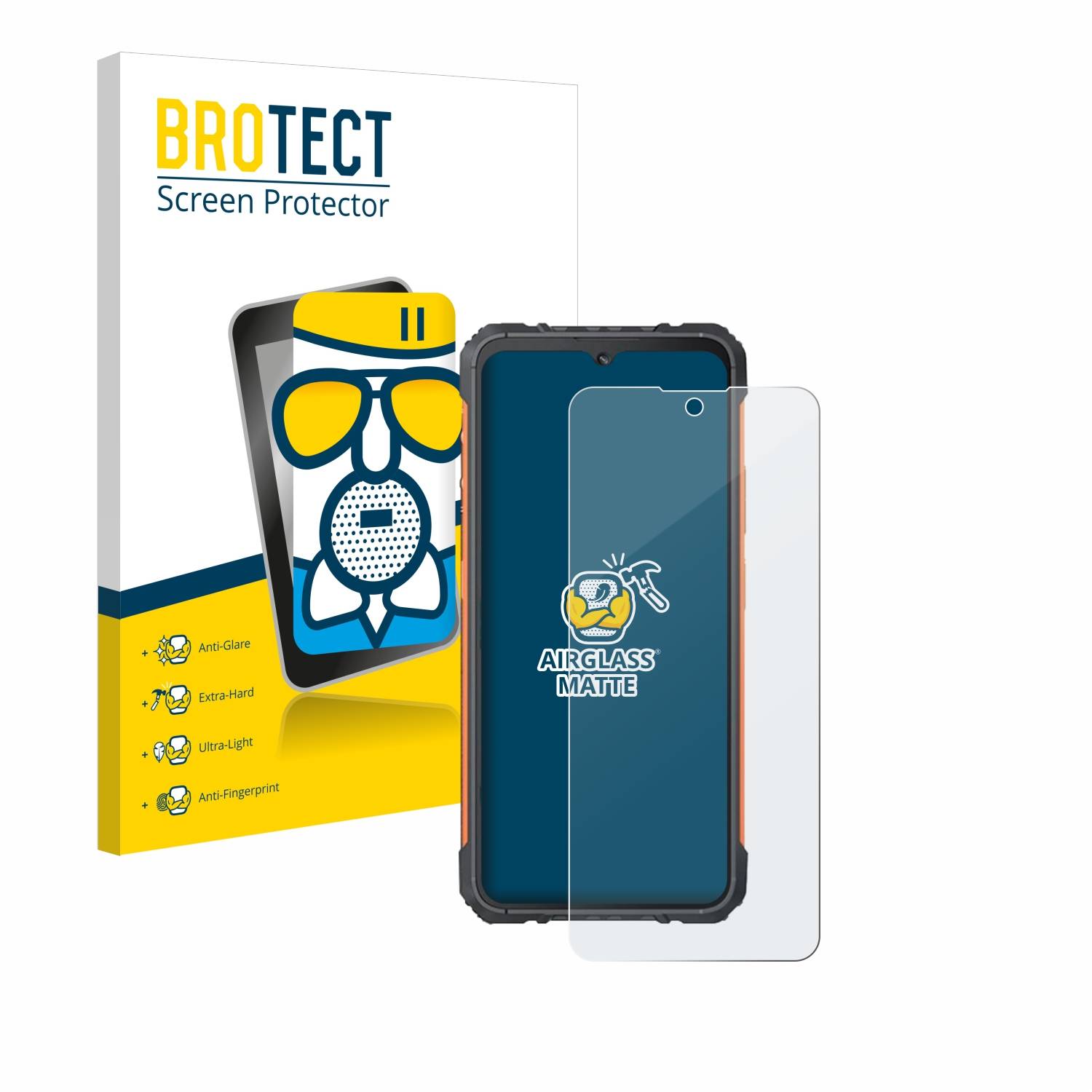 BROTECT AirGlass Matt Glas Panzer Folie für Cubot KingKong Ace3