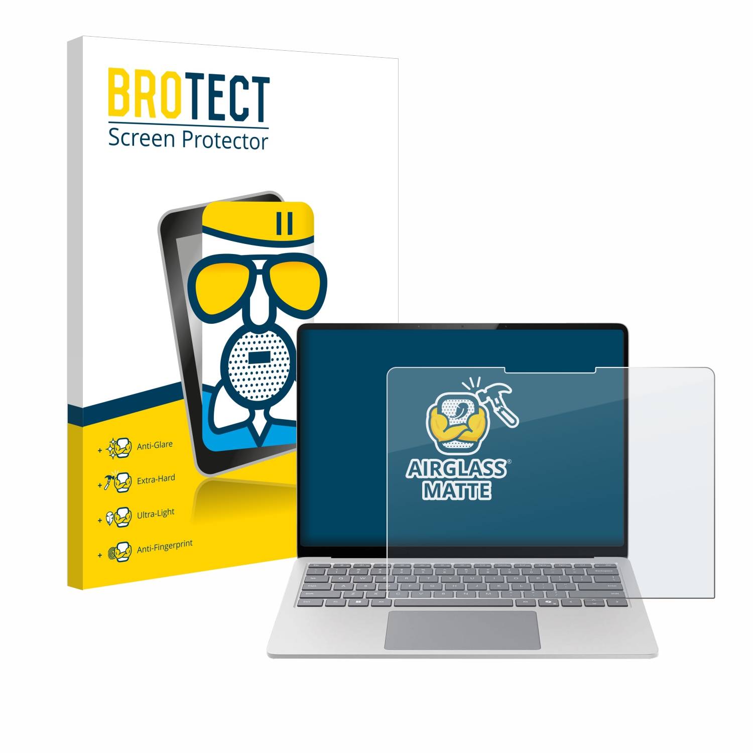 BROTECT AirGlass Matt Glas Panzer Folie für Microsoft Surface Laptop 7 13.8