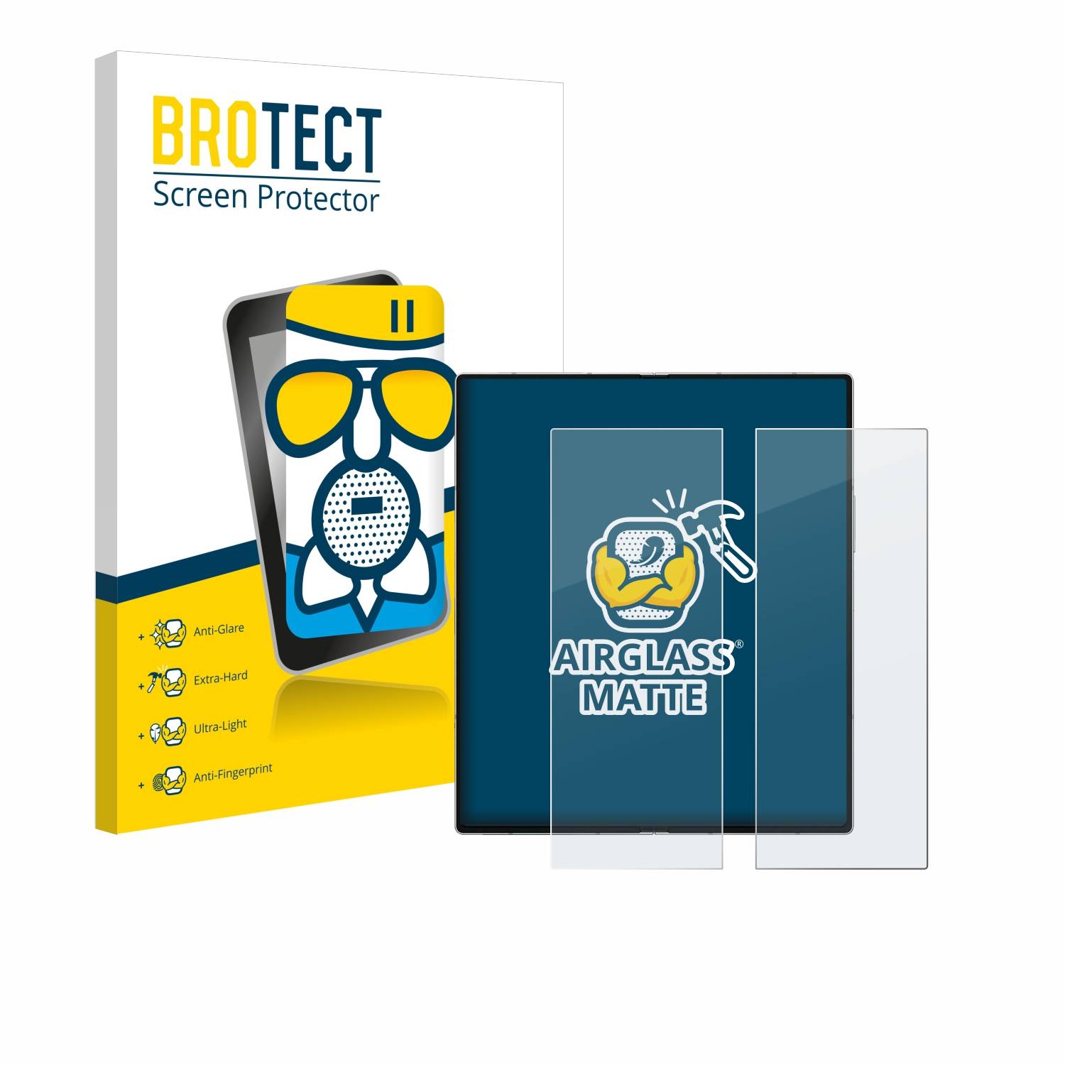 BROTECT AirGlass Matt Glas Panzer Folie für Samsung Galaxy Z Fold 6 5G (Inneres Display)
