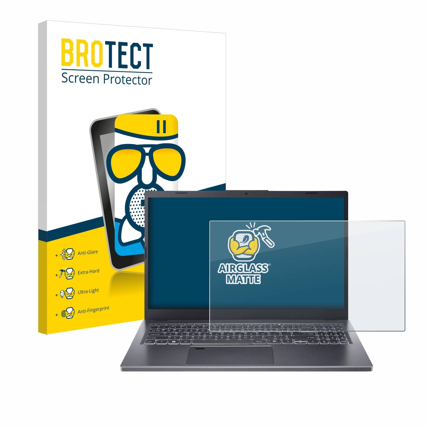 BROTECT AirGlass Matt Glas Panzer Folie für Acer Aspire A15-51