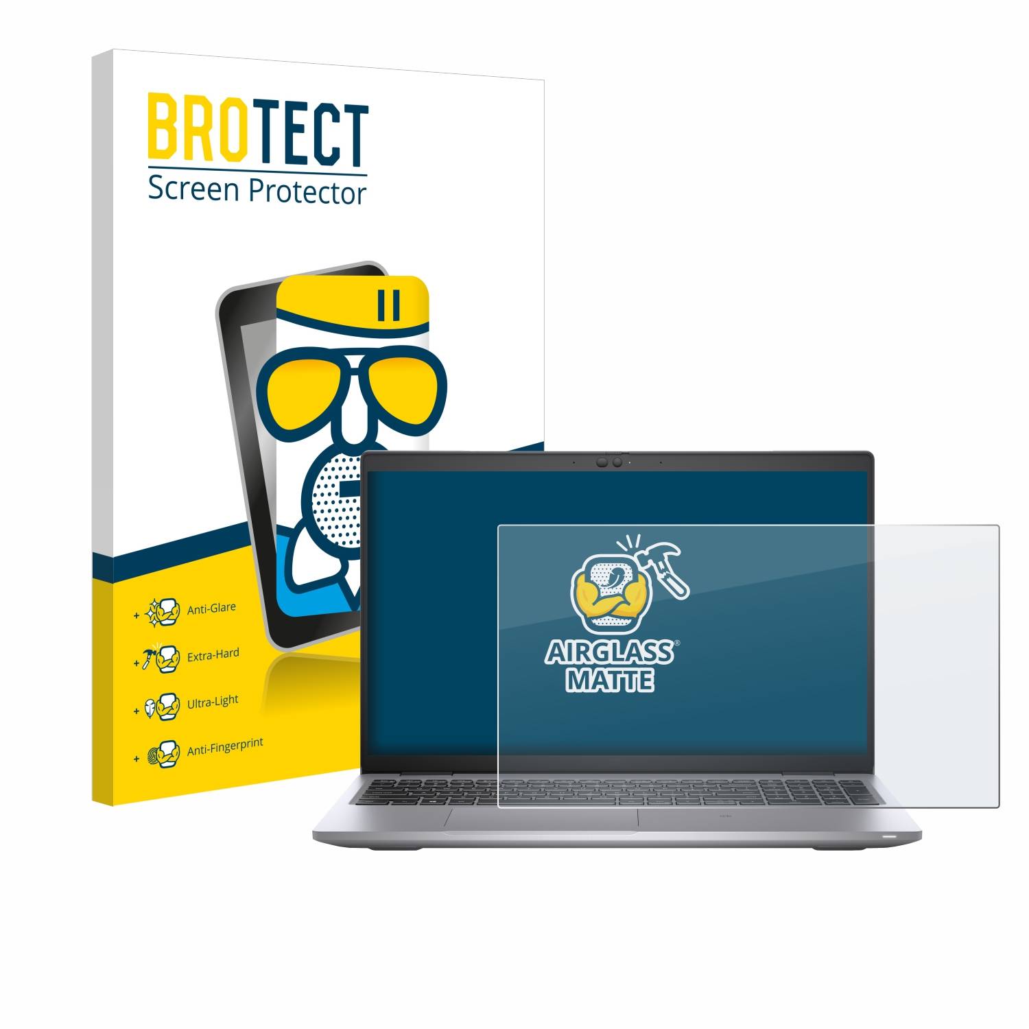 BROTECT AirGlass Matt Glas Panzer Folie für Dell Precision 3560