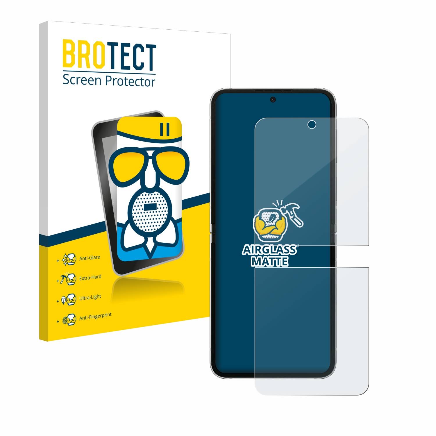 BROTECT AirGlass Matt Glas Panzer Folie für Samsung Galaxy Z Flip6