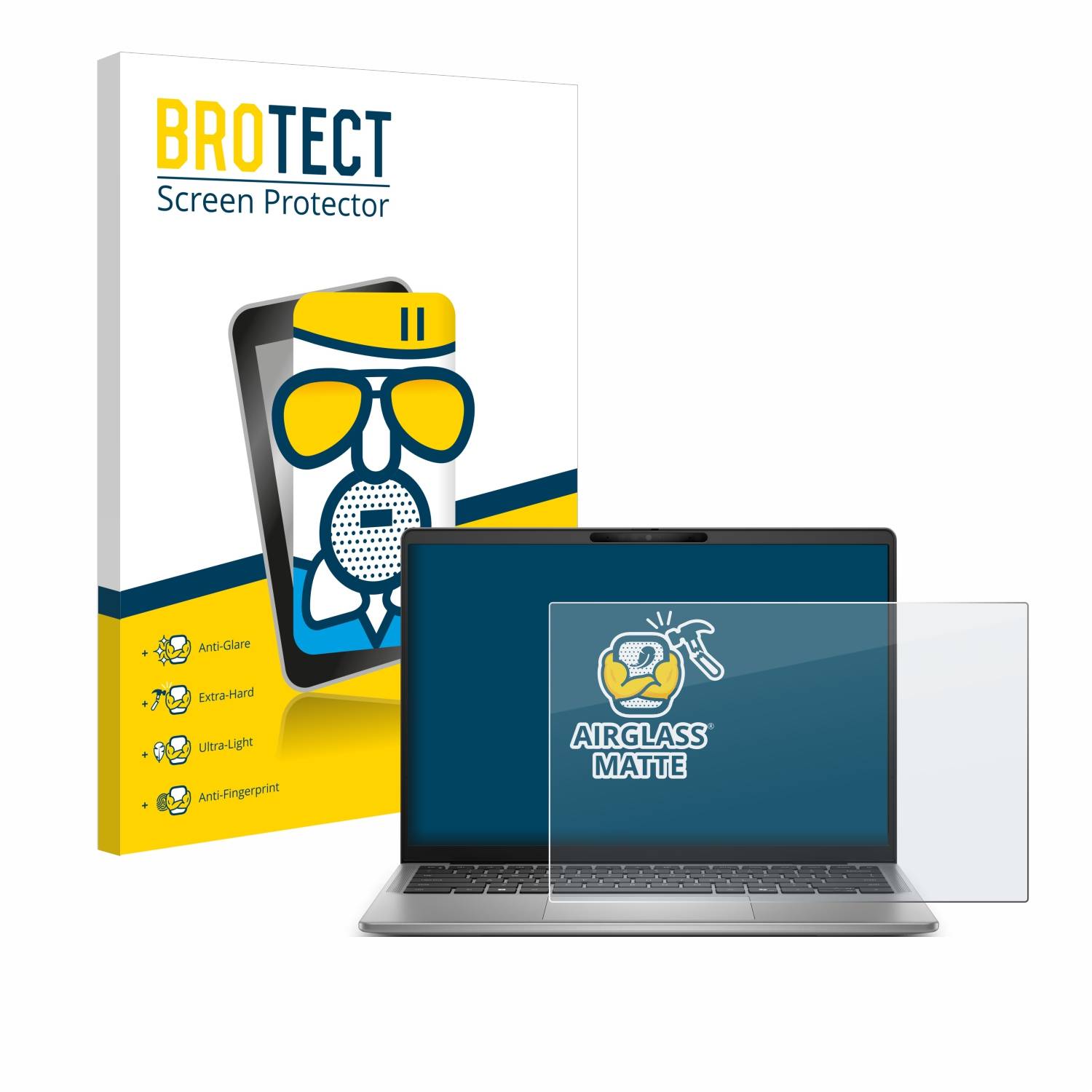 BROTECT AirGlass Matt Glas Panzer Folie für Dell Latitude 7455 Laptop