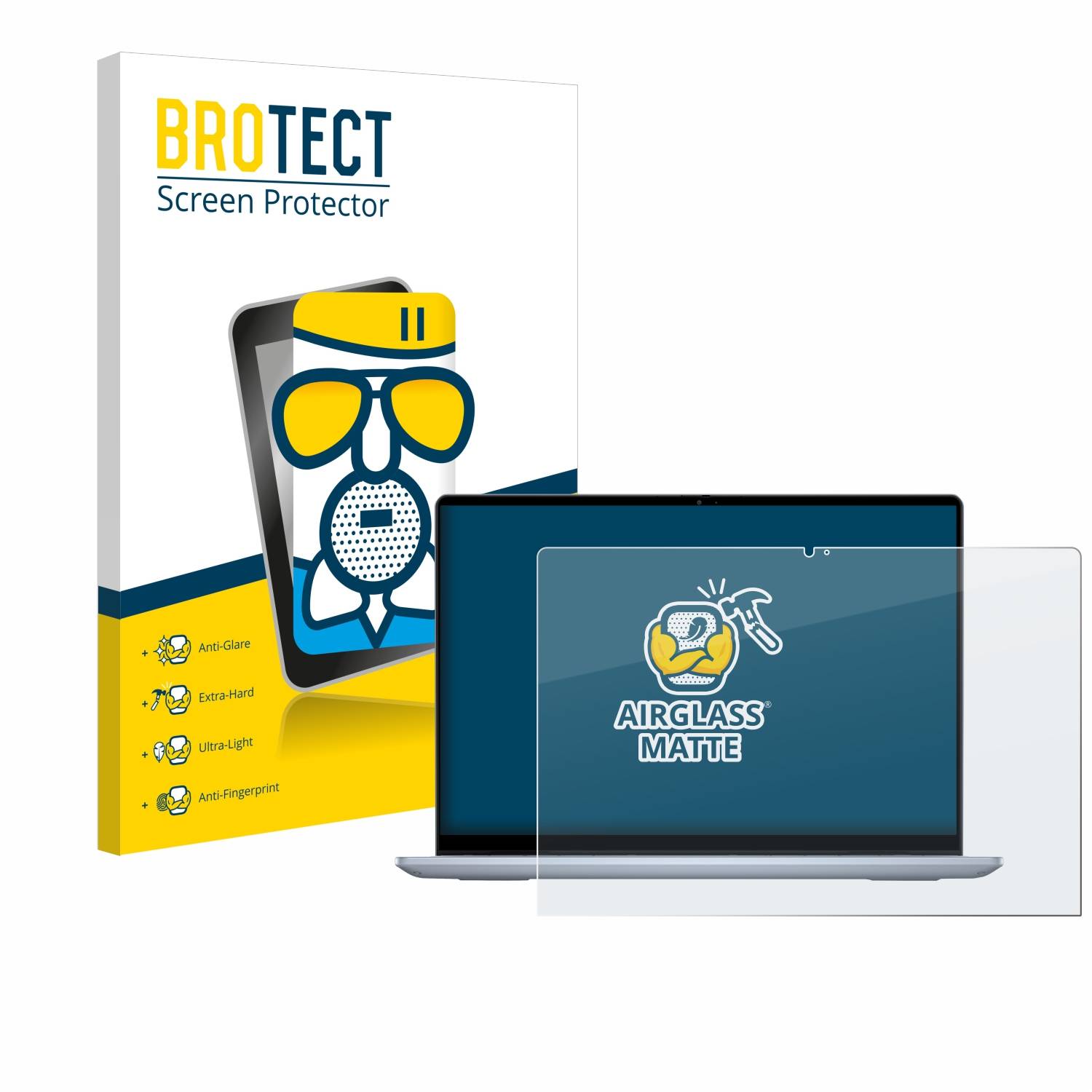 BROTECT AirGlass Matt Glas Panzer Folie für Dell Inspiron 14 7440 2-in-1