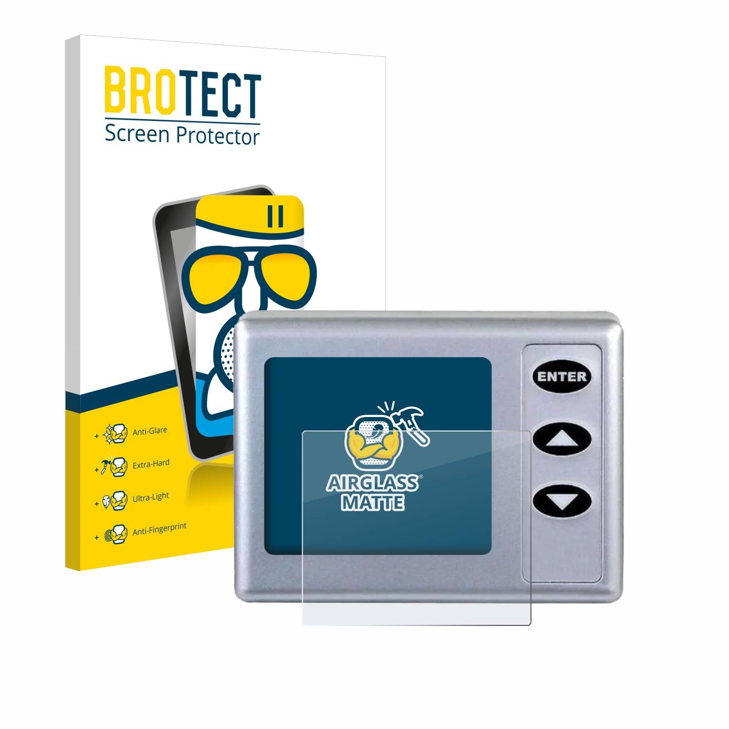BROTECT AirGlass Matt Glas Panzer Folie für Nasa Marine Instruments Cruiser Wind V2 Speed & Direction (Apparent)
