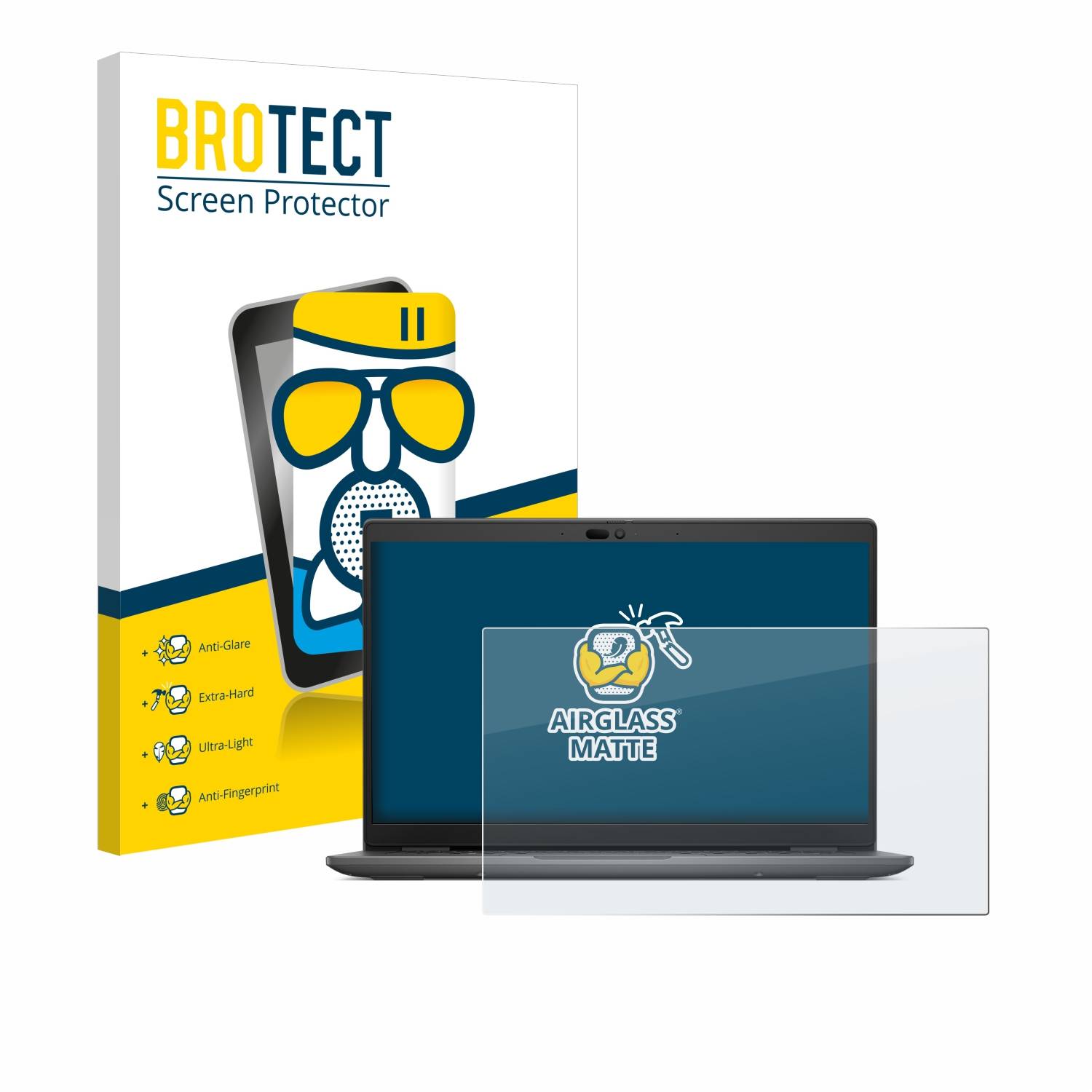 BROTECT AirGlass Matt Glas Panzer Folie für Dell Latitude 3450 Laptop