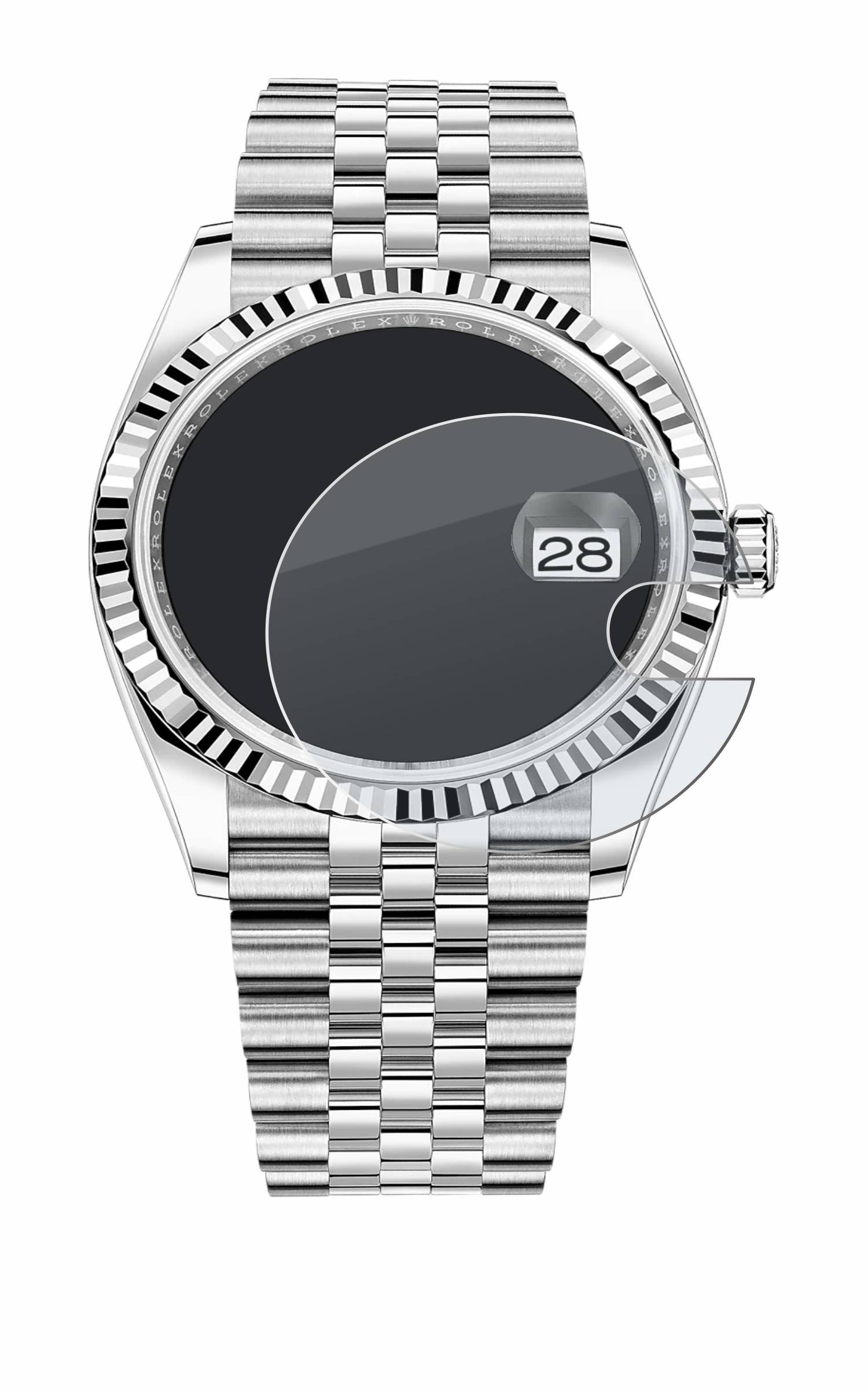 BROTECT AirGlass Matt Glas Panzer Folie für Rolex Oyster Perpetual Datejust 36