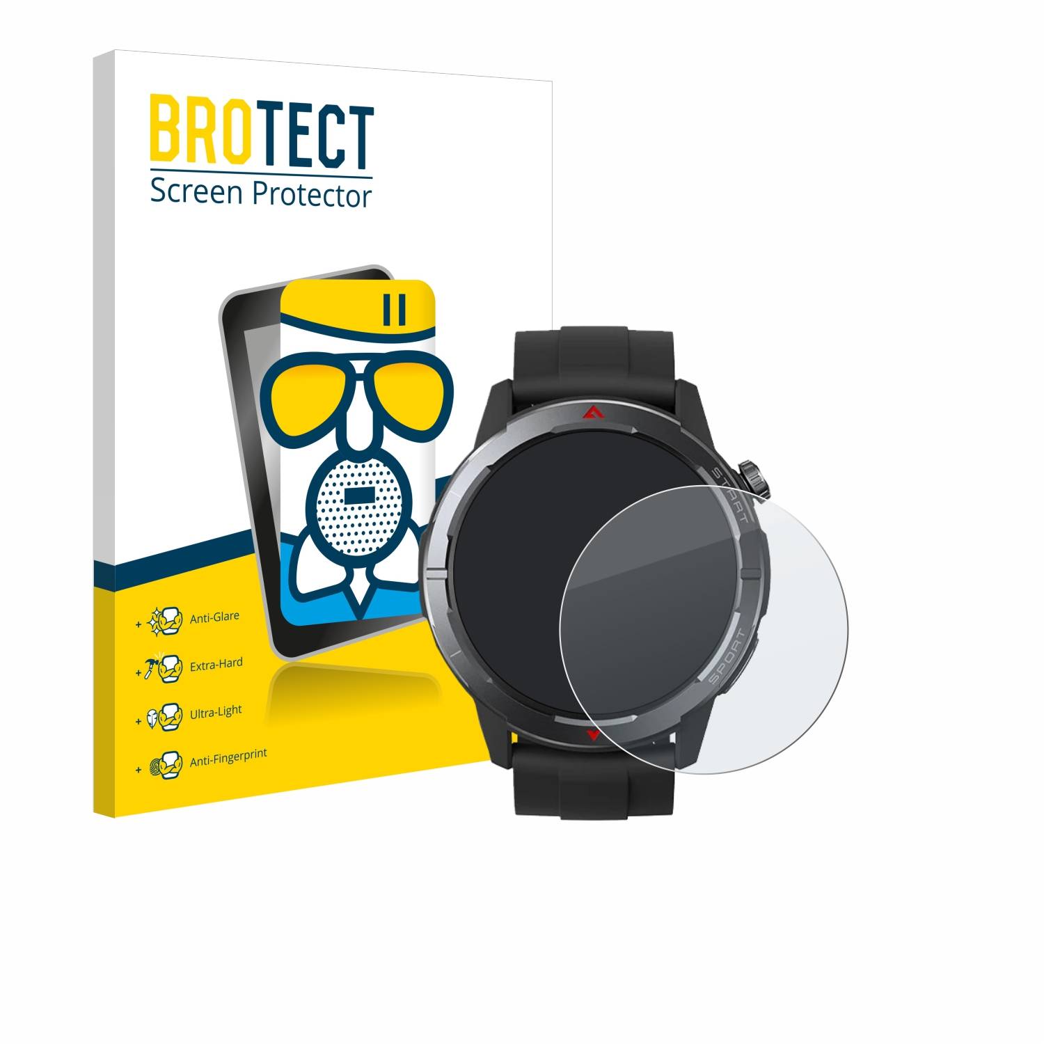 BROTECT AirGlass Matt Glas Panzer Folie für Zeblaze Stratos 3 Ultra