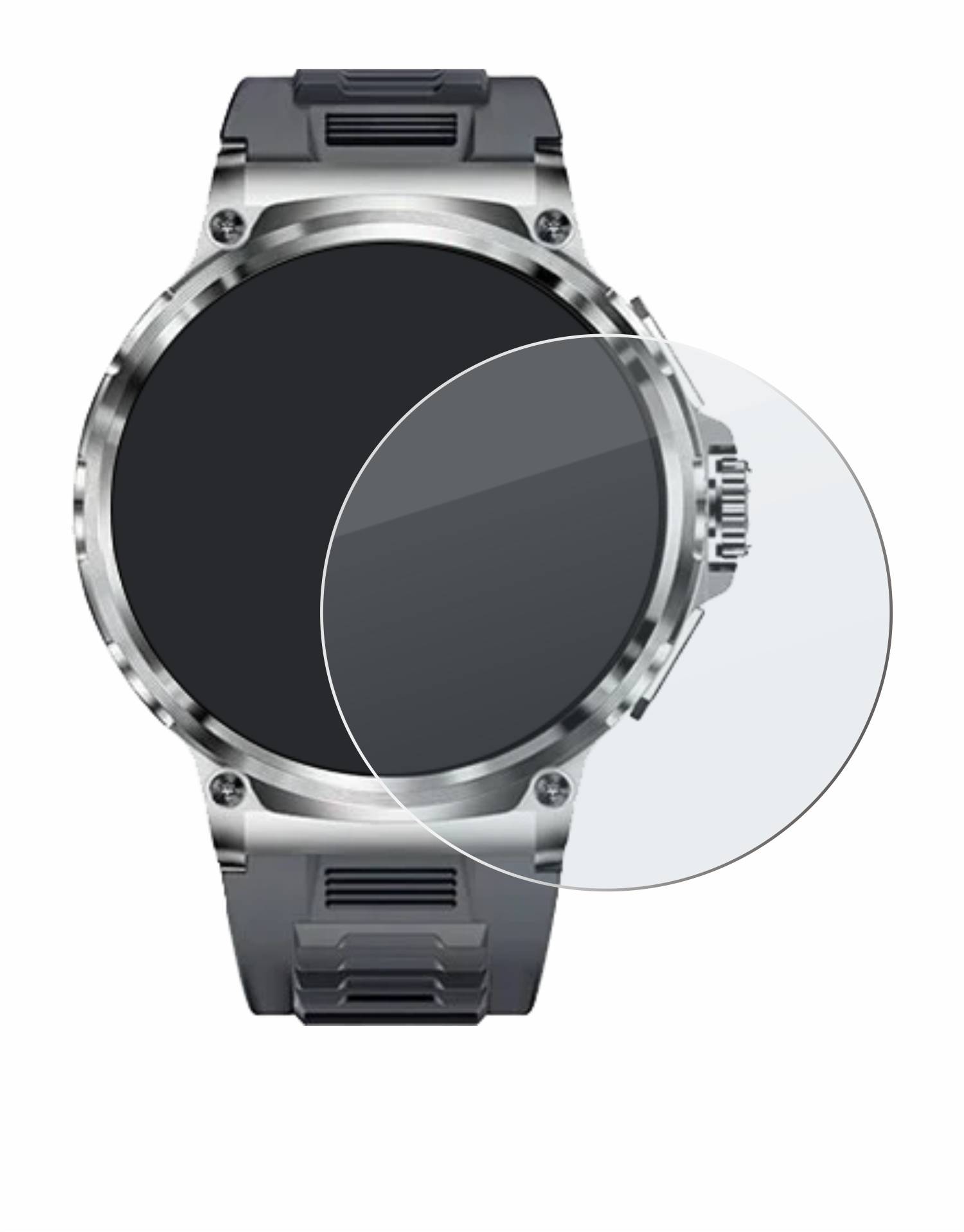 BROTECT AirGlass Matt Glas Panzer Folie für Smartwatch V69 1.85