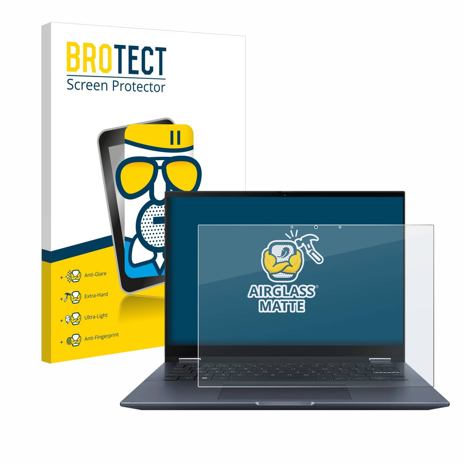BROTECT AirGlass Matt Glas Panzer Folie für ASUS Vivobook S 14 Flip TN3402