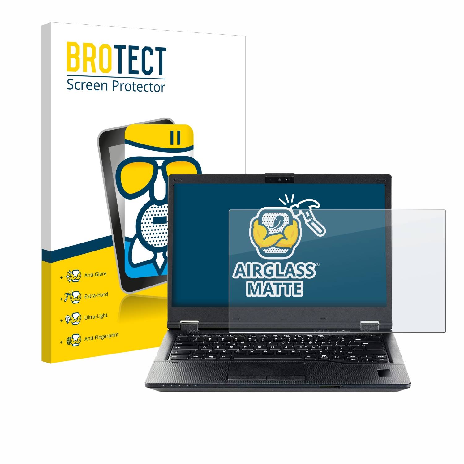 BROTECT AirGlass Matt Glas Panzer Folie für Fujitsu Lifebook E5410