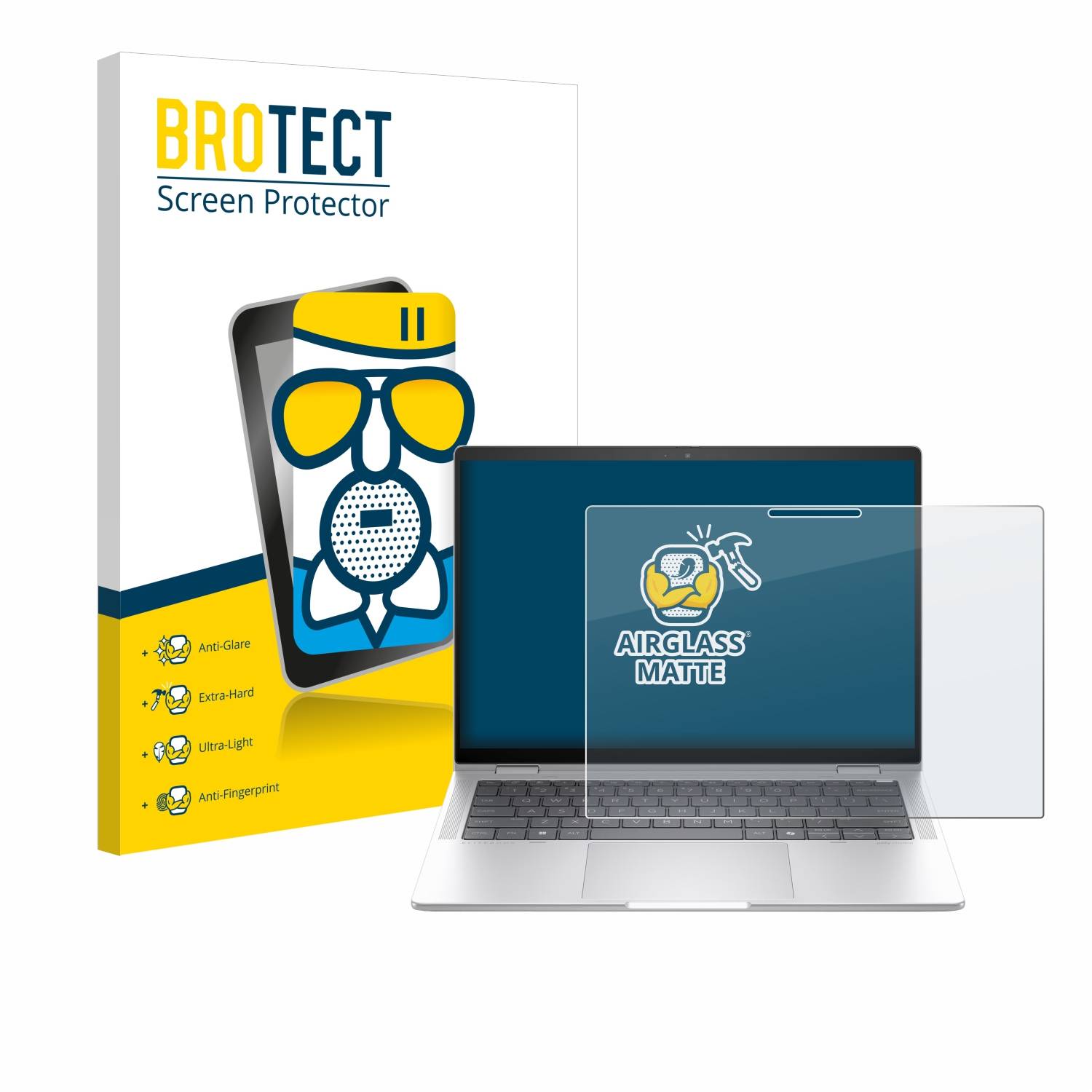 BROTECT AirGlass Matt Glas Panzer Folie für HP EliteBook x360 1040 14 G11 2-in-1