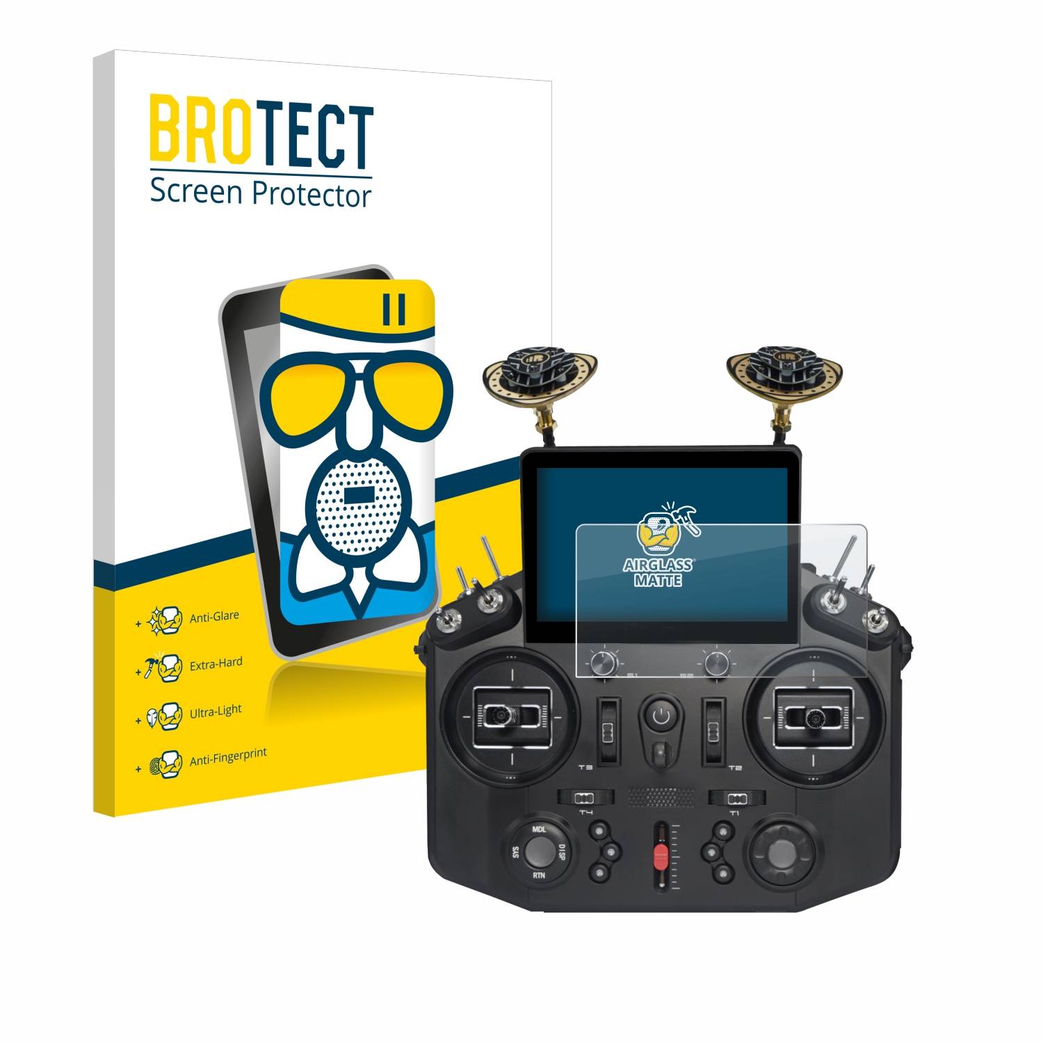 BROTECT AirGlass Matt Glas Panzer Folie für FrSky Tandem X20 HD