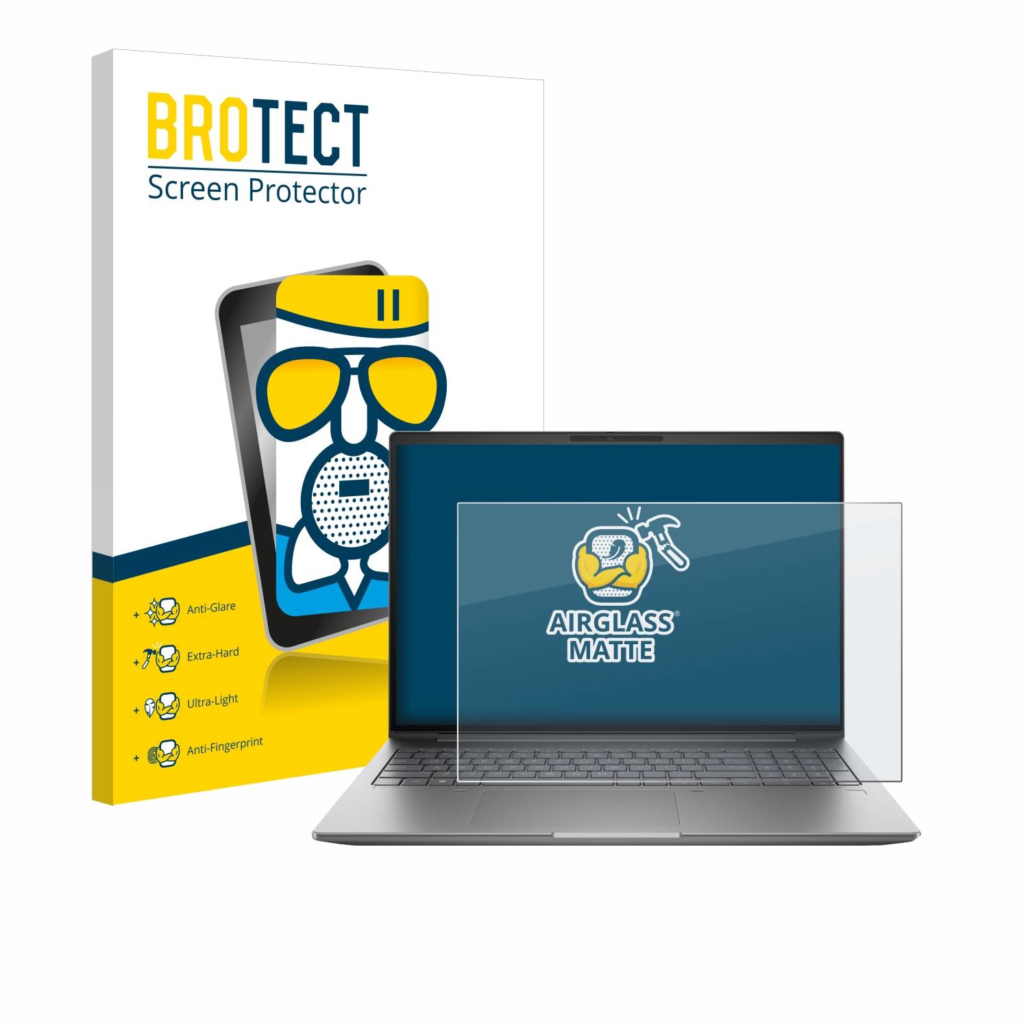 BROTECT AirGlass Matt Glas Panzer Folie für HP Zbook Power 15 G11