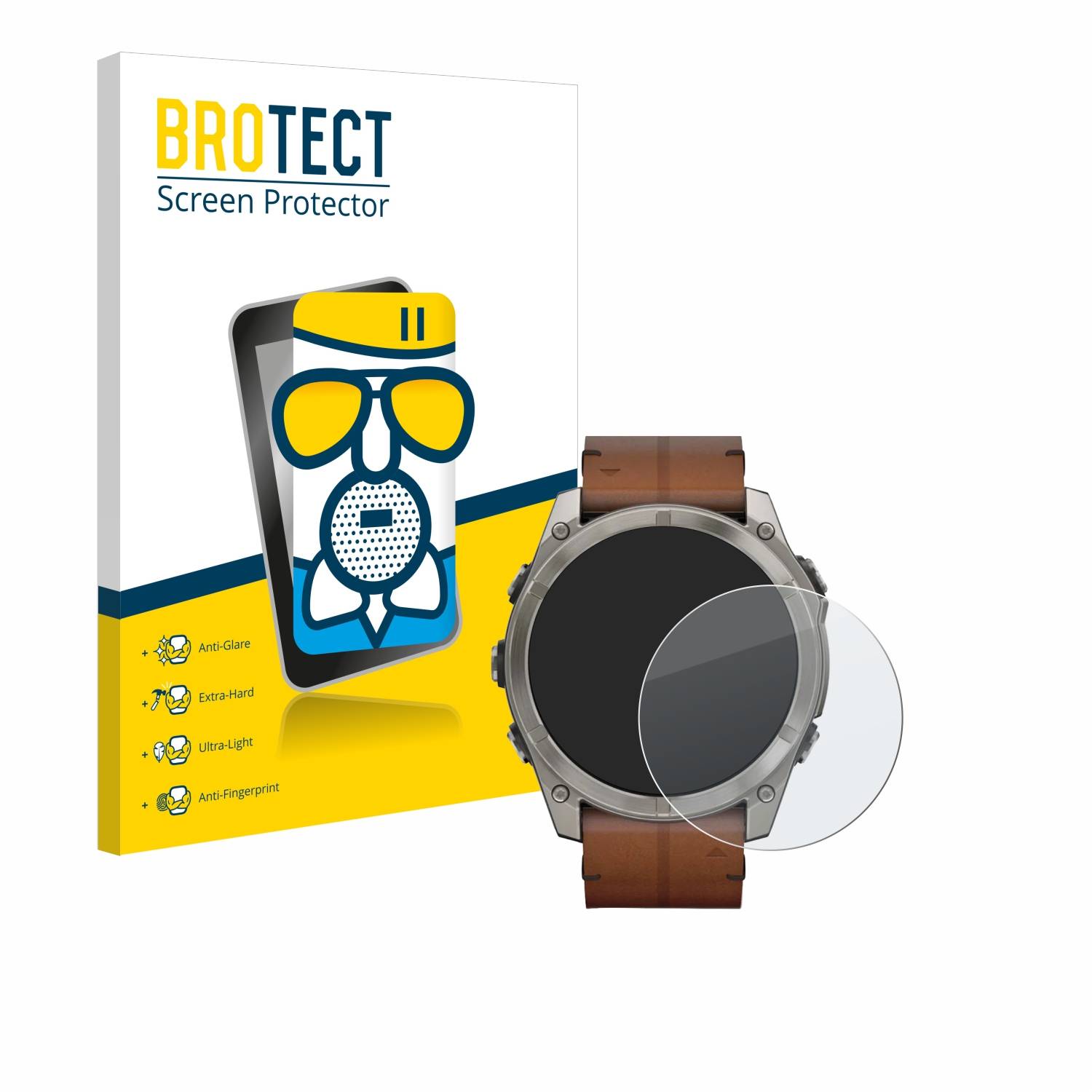 BROTECT AirGlass Matt Glas Panzer Folie für Garmin Fenix 8 AMOLED (51 mm)
