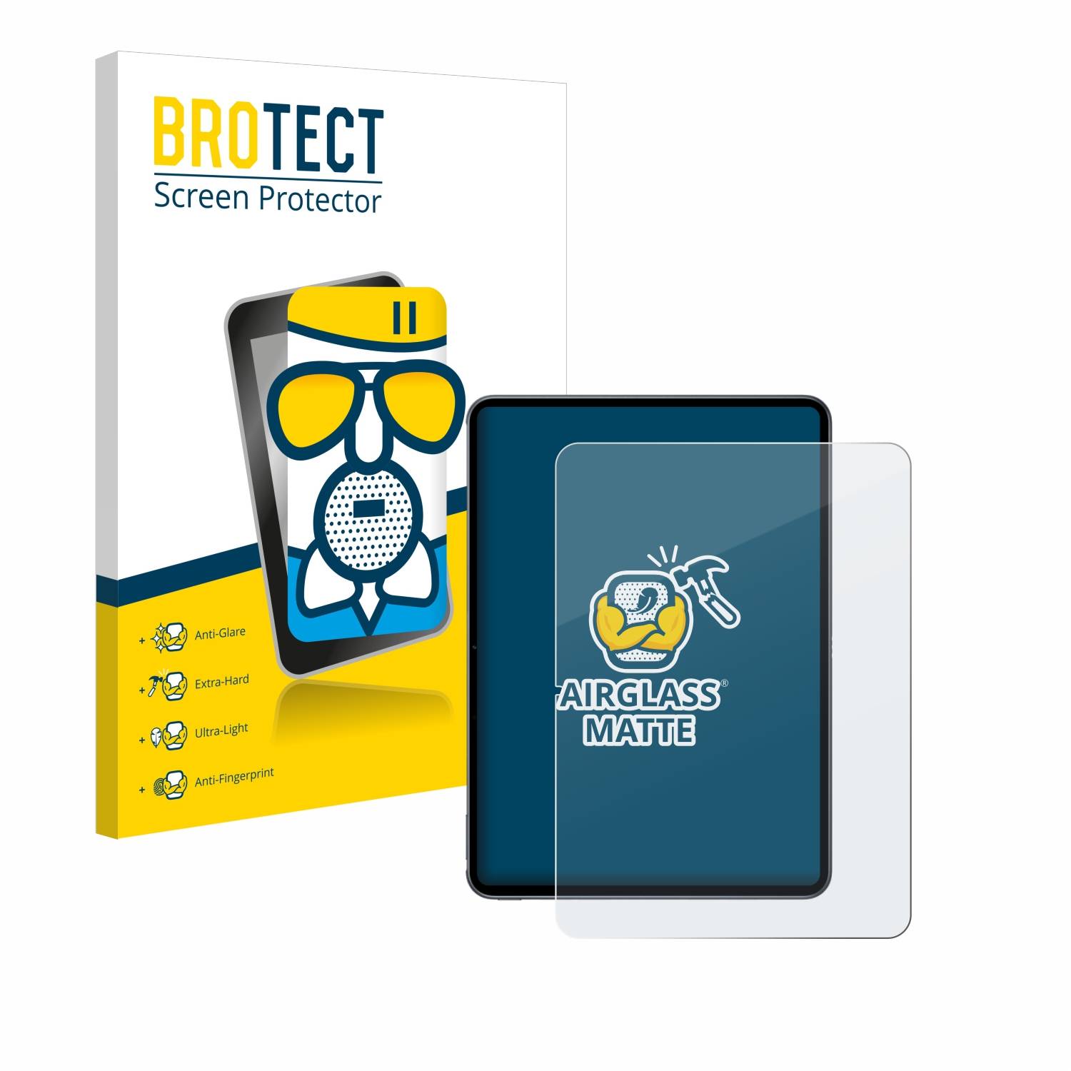 BROTECT AirGlass Matt Glas Panzer Folie für OnePlus Pad 2 (Hochformat)