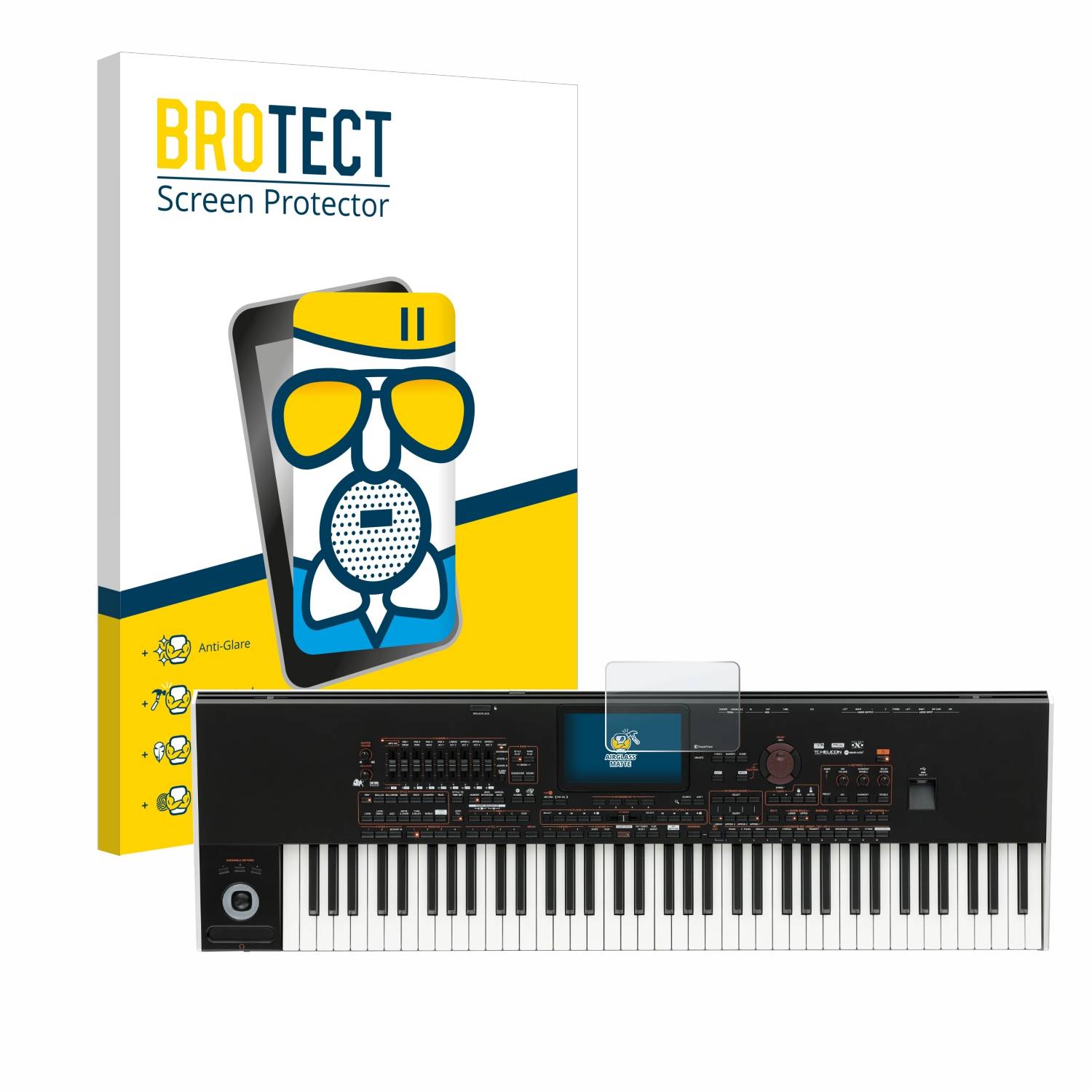 BROTECT AirGlass Matt Glas Panzer Folie für KORG Pa4x