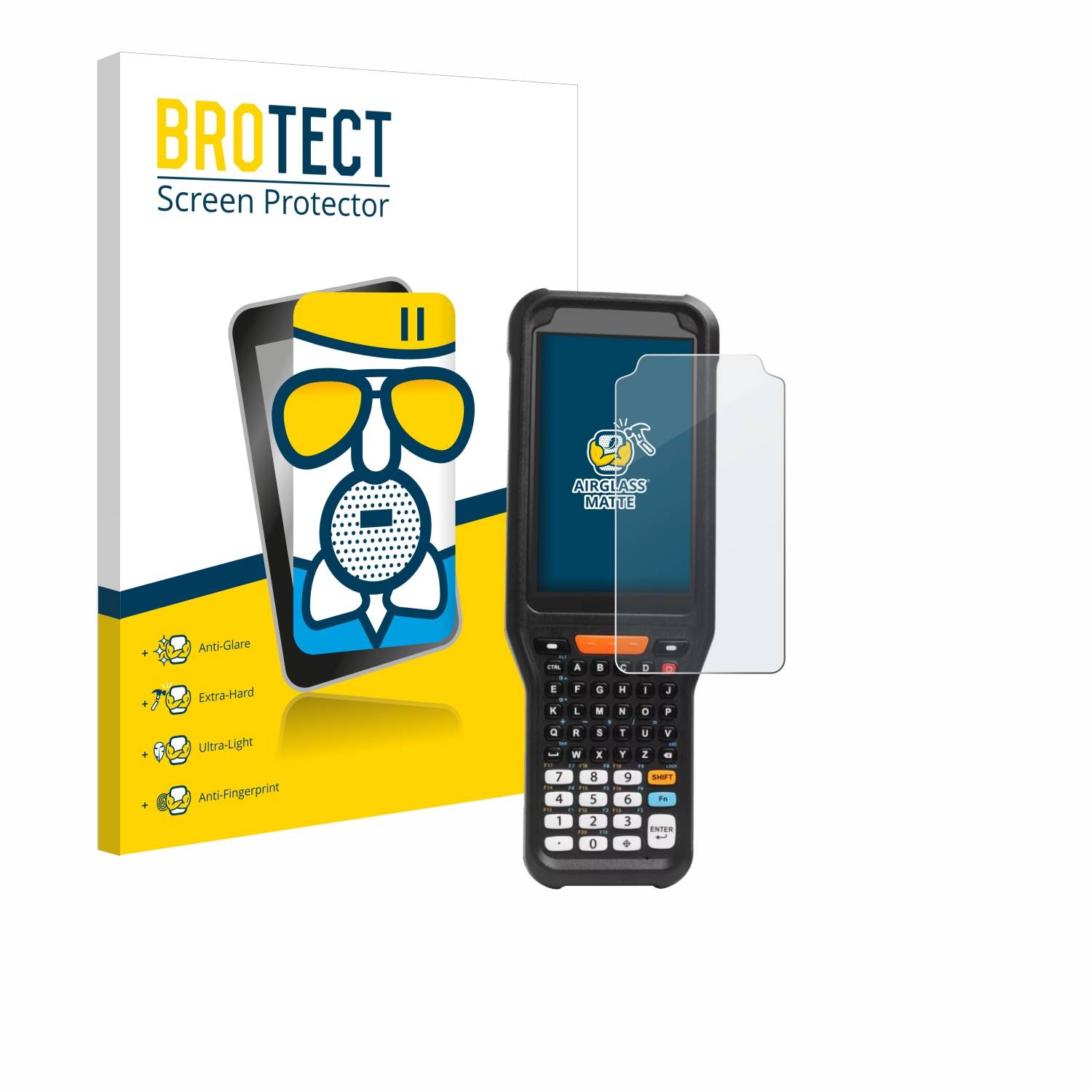 BROTECT AirGlass Matt Glas Panzer Folie für Point Mobile PM351