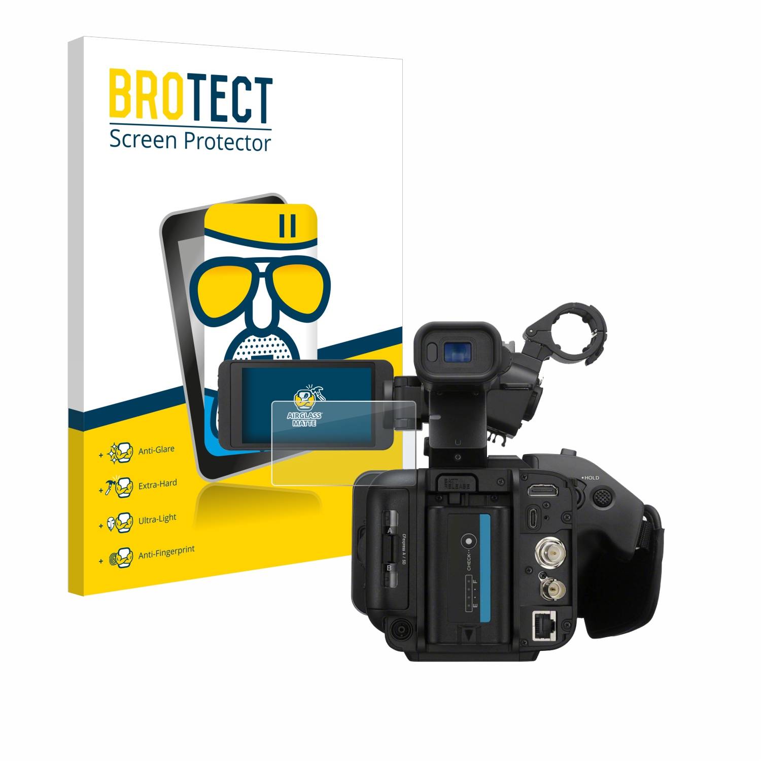 BROTECT AirGlass Matt Glas Panzer Folie für Sony PXW-Z200