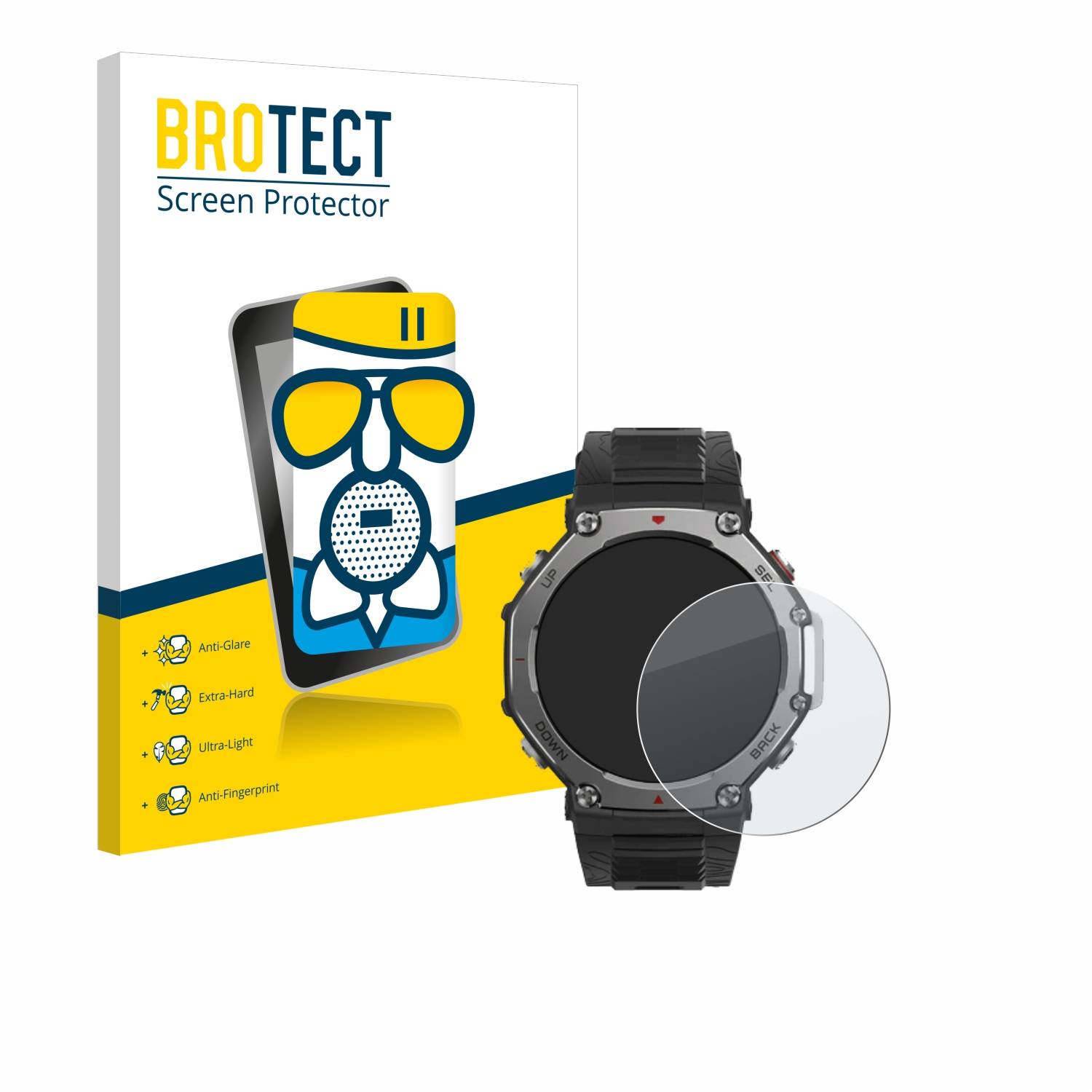 BROTECT AirGlass Matt Glas Panzer Folie für Huami Amazfit T-Rex 3