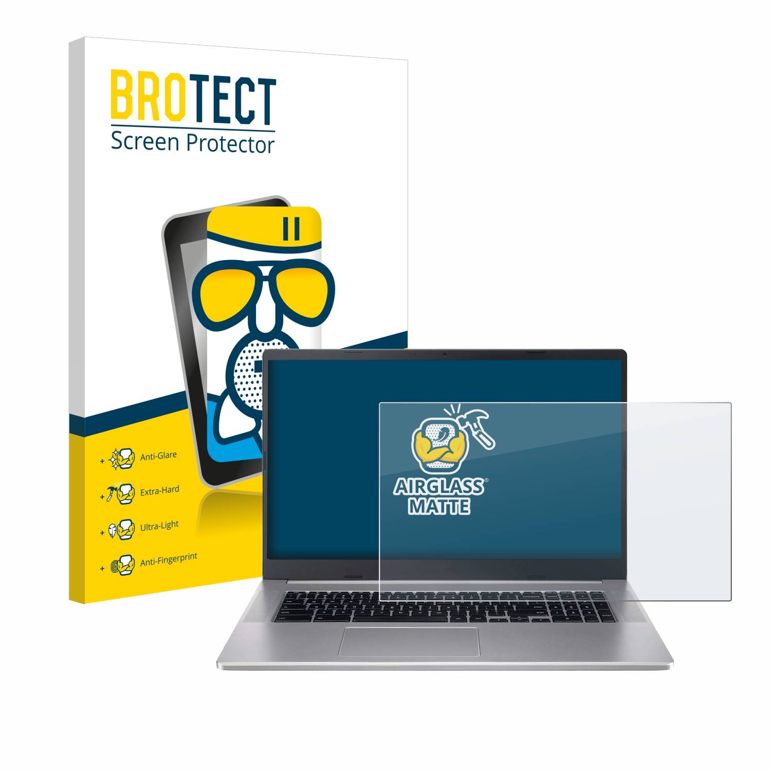 BROTECT AirGlass Matt Glas Panzer Folie für Acer Chromebook 317