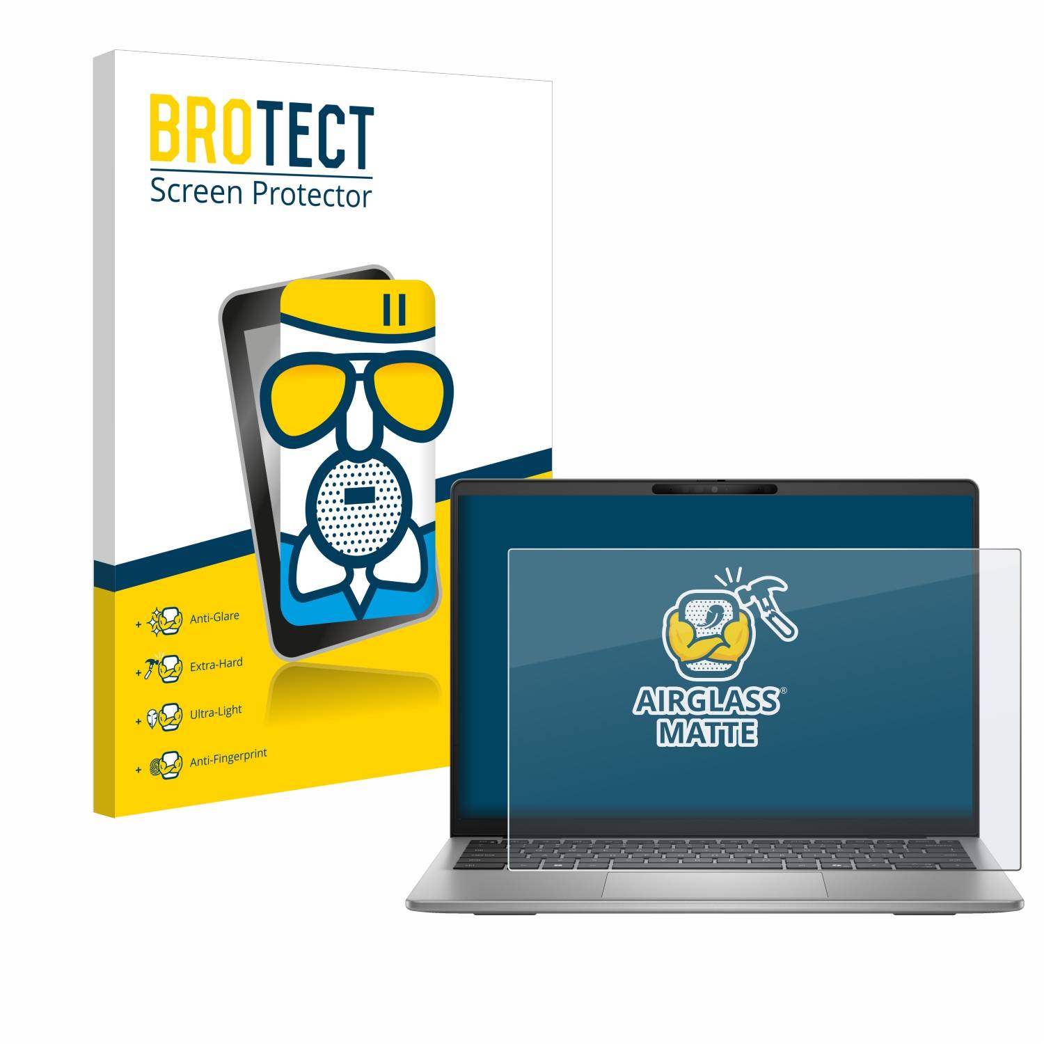 BROTECT AirGlass Matt Glas Panzer Folie für Dell Latitude 5455 Laptop