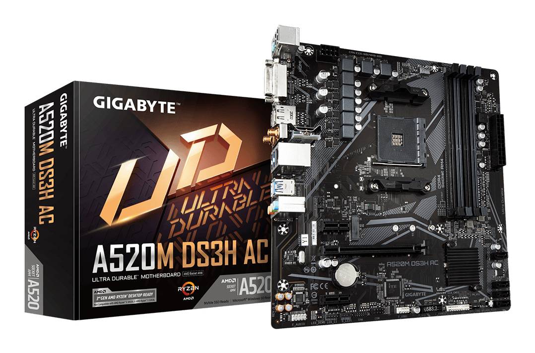 Gigabyte A520M DS3H AC (A520,AM4,mATX,DDR4)