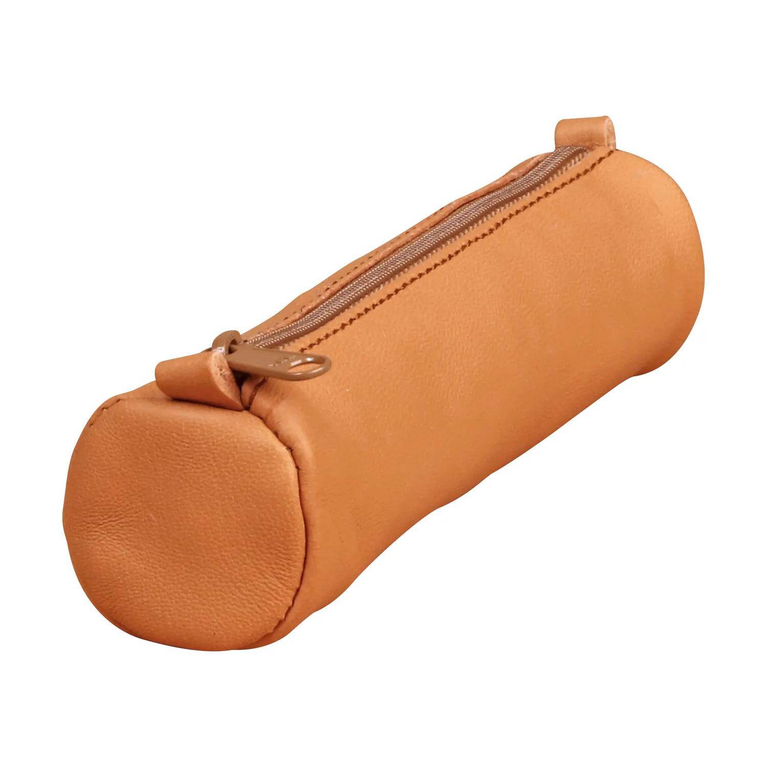 Clairefontaine 8x Schlampermäppchen Age Bag rund 18,5xØ4 - Tabak 77018C
