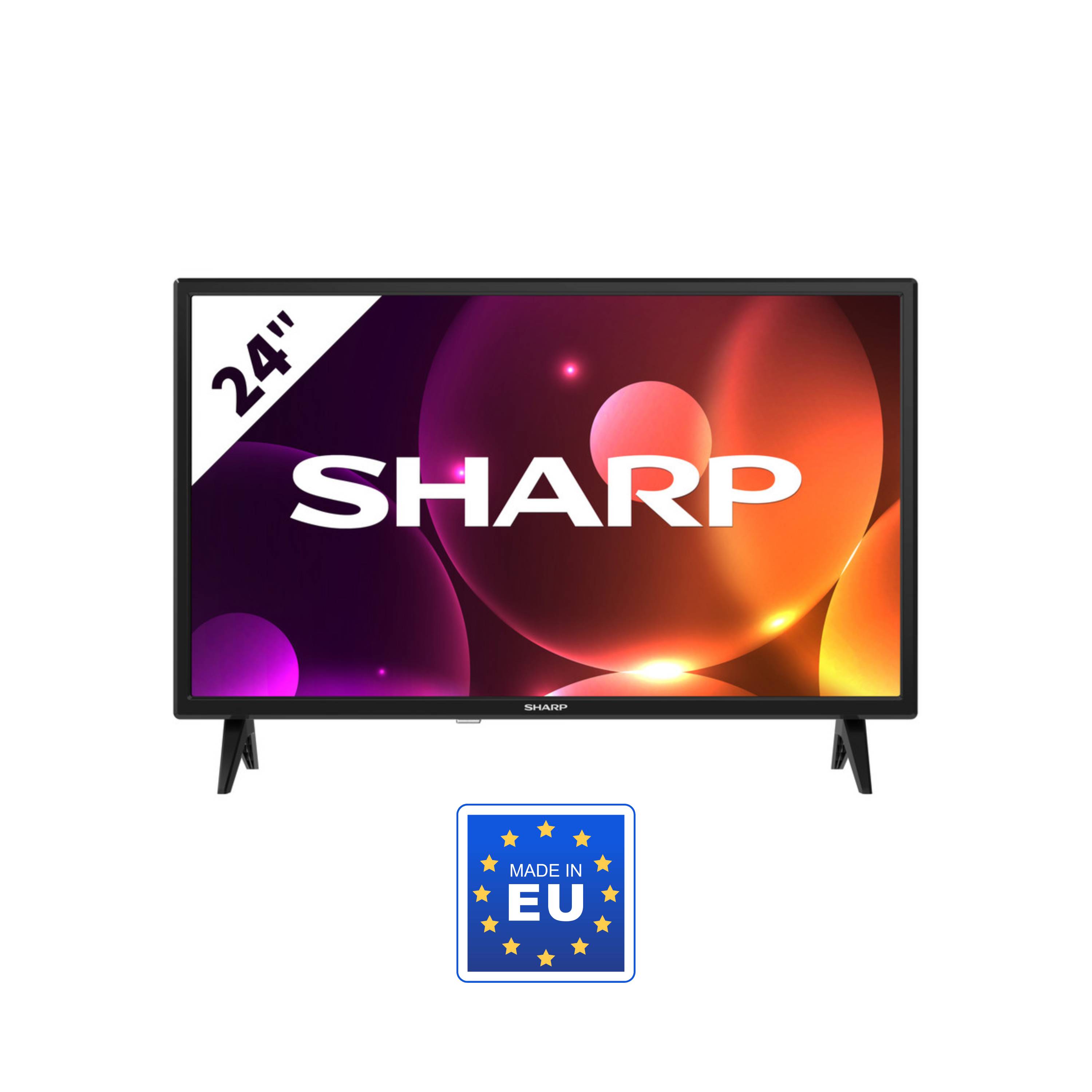 SHARP 24FA2E - 24 Zoll Fernseher (60 cm) HD Ready TV ohne Internet - LED Non-Smart TV (HDMI ARC, USB, inkl Receiver)