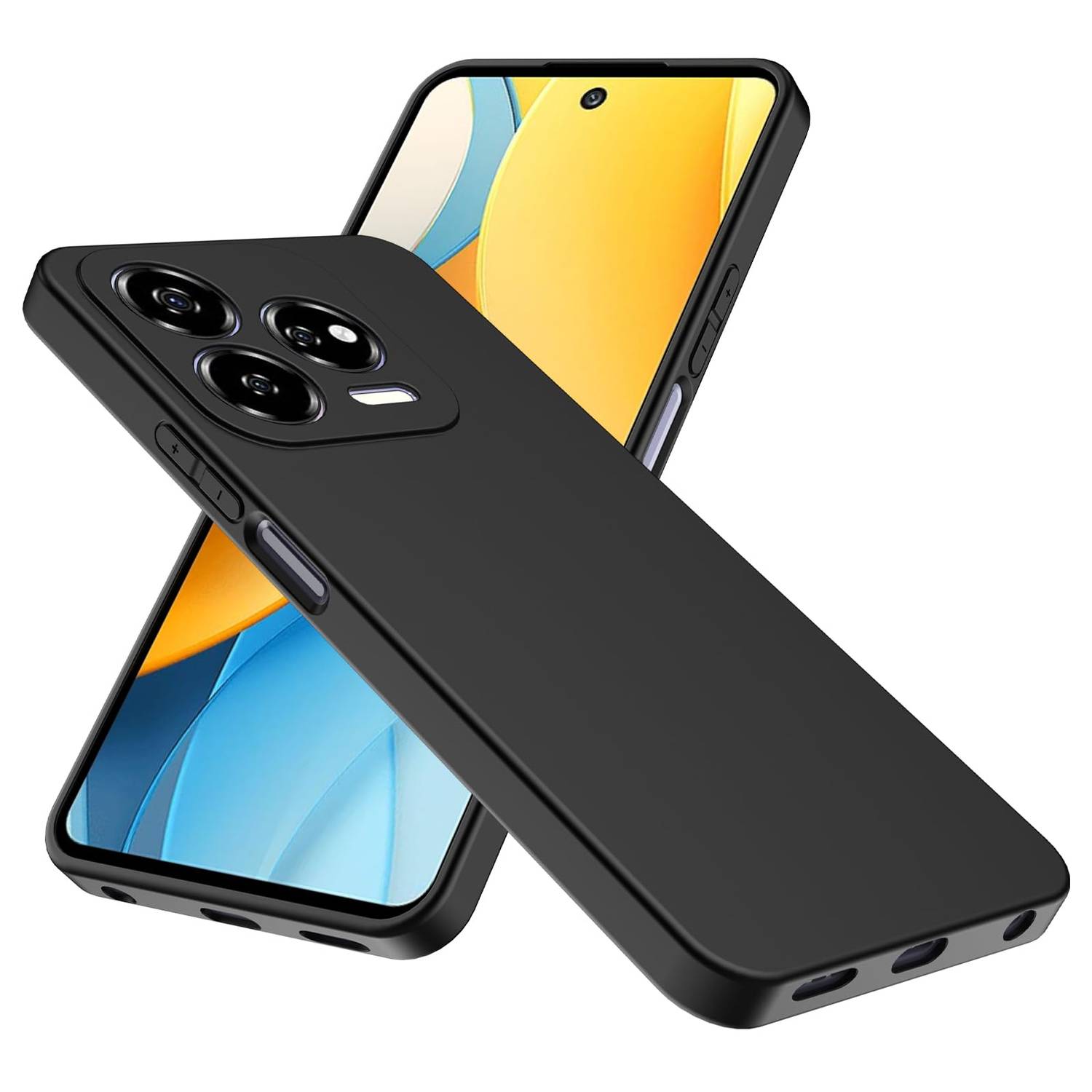 Für ZTE Blade V70 Vita Silikon TPU Schutz Hülle Cover Flexibel dünn Schwarz