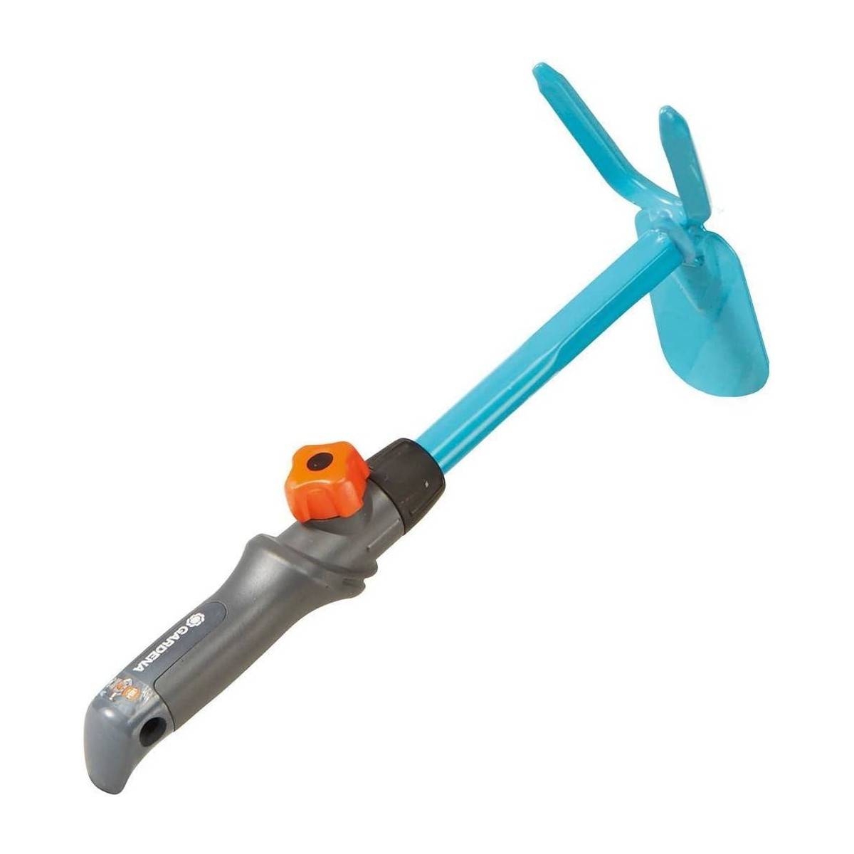 Happy People 16874 - Kinder Gartenwerkzeug - GARDENA Combisystem Doppelhacke (Metall, 28cm)