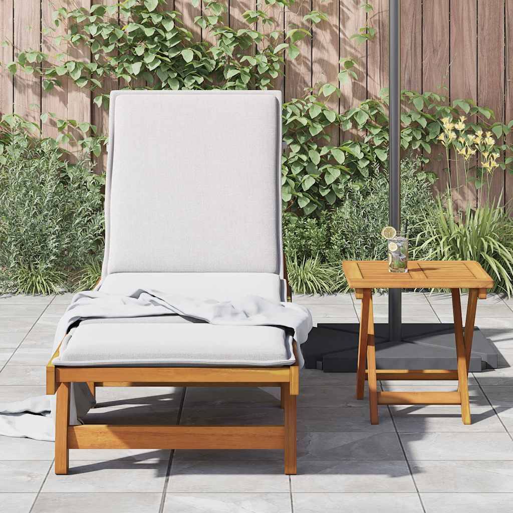 vidaXL Sonnenliege mit Tisch Massivholz Akazie