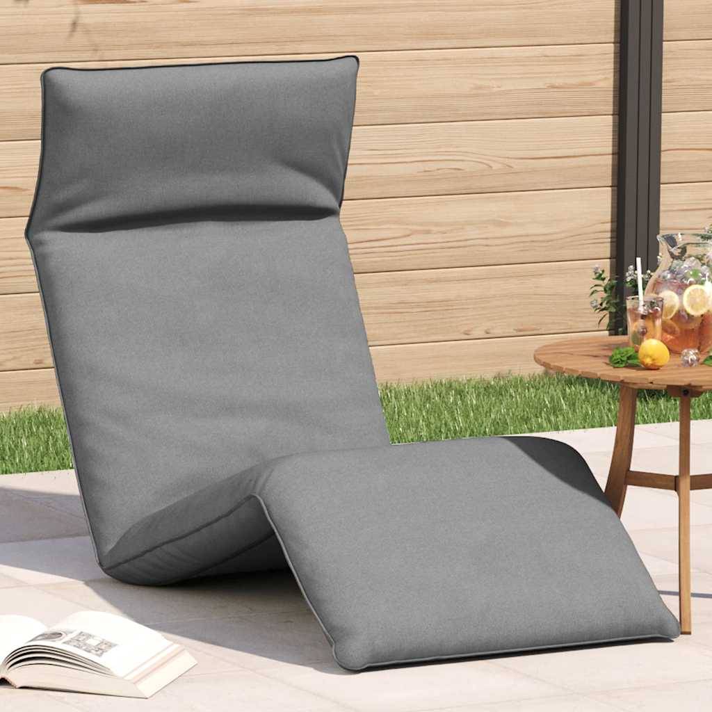 vidaXL Sonnenliege Klappbar Grau 175x54x8,5 cm Oxford-Gewebe
