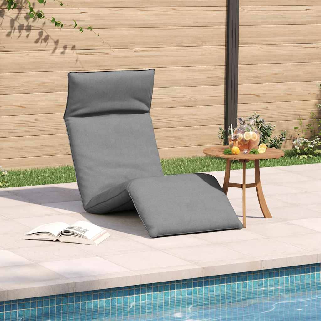 vidaXL Sonnenliege Klappbar Grau 175x54x8,5 cm Oxford-Gewebe