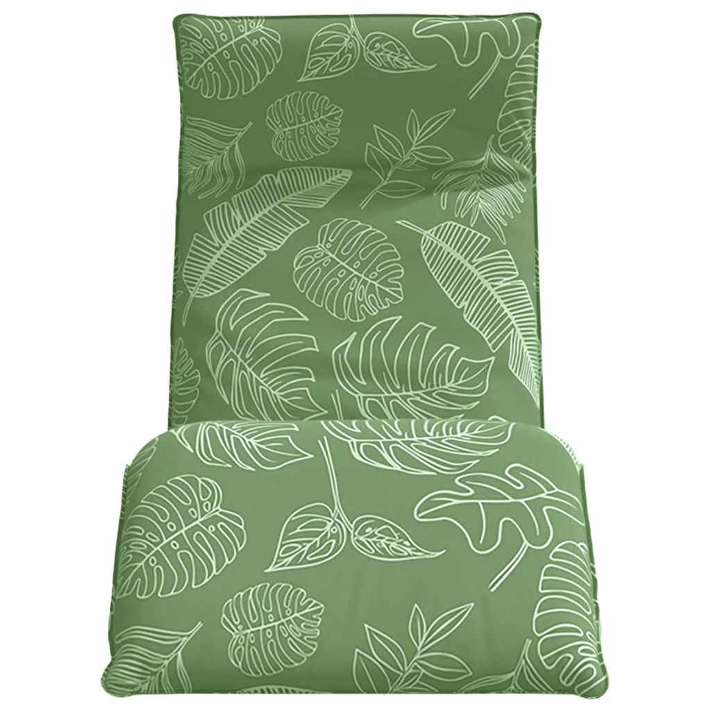 vidaXL Sonnenliege Klappbar Blattmuster 175x54x8,5 cm Oxford-Gewebe