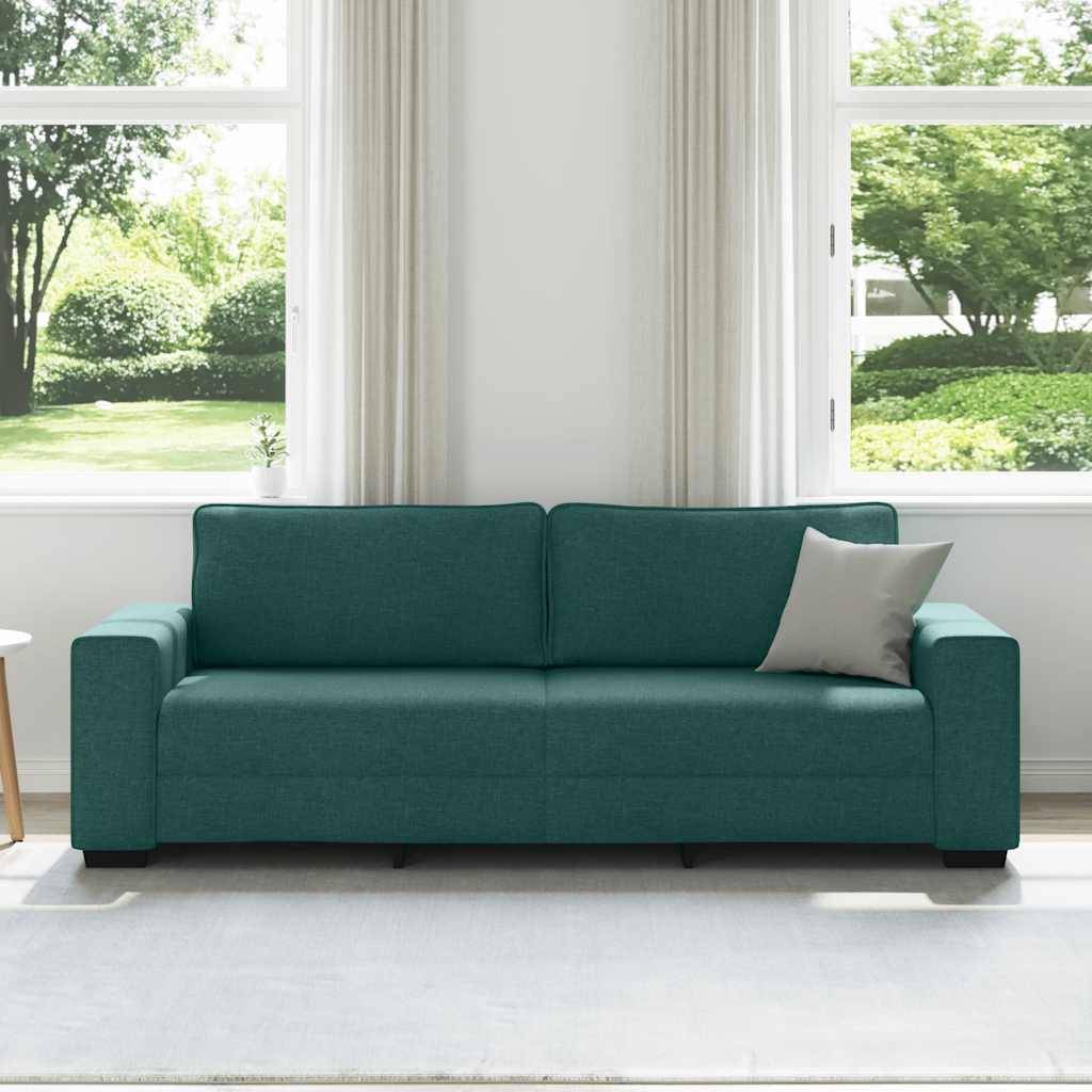 vidaXL 3-Sitzer-Sofa Dunkelgrün 180 cm Stoff