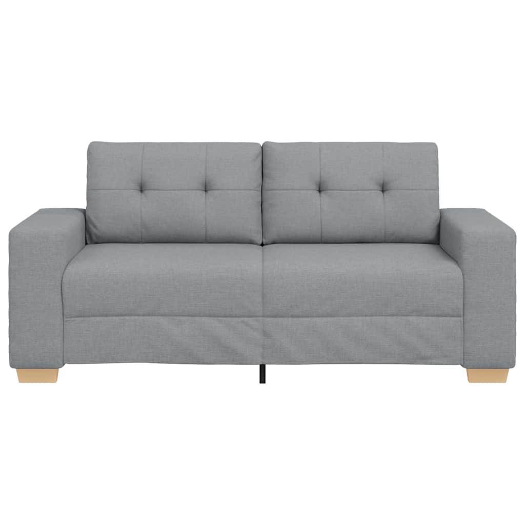 vidaXL Zweisitzer-Sofa Hellgrau 140 cm Stoff