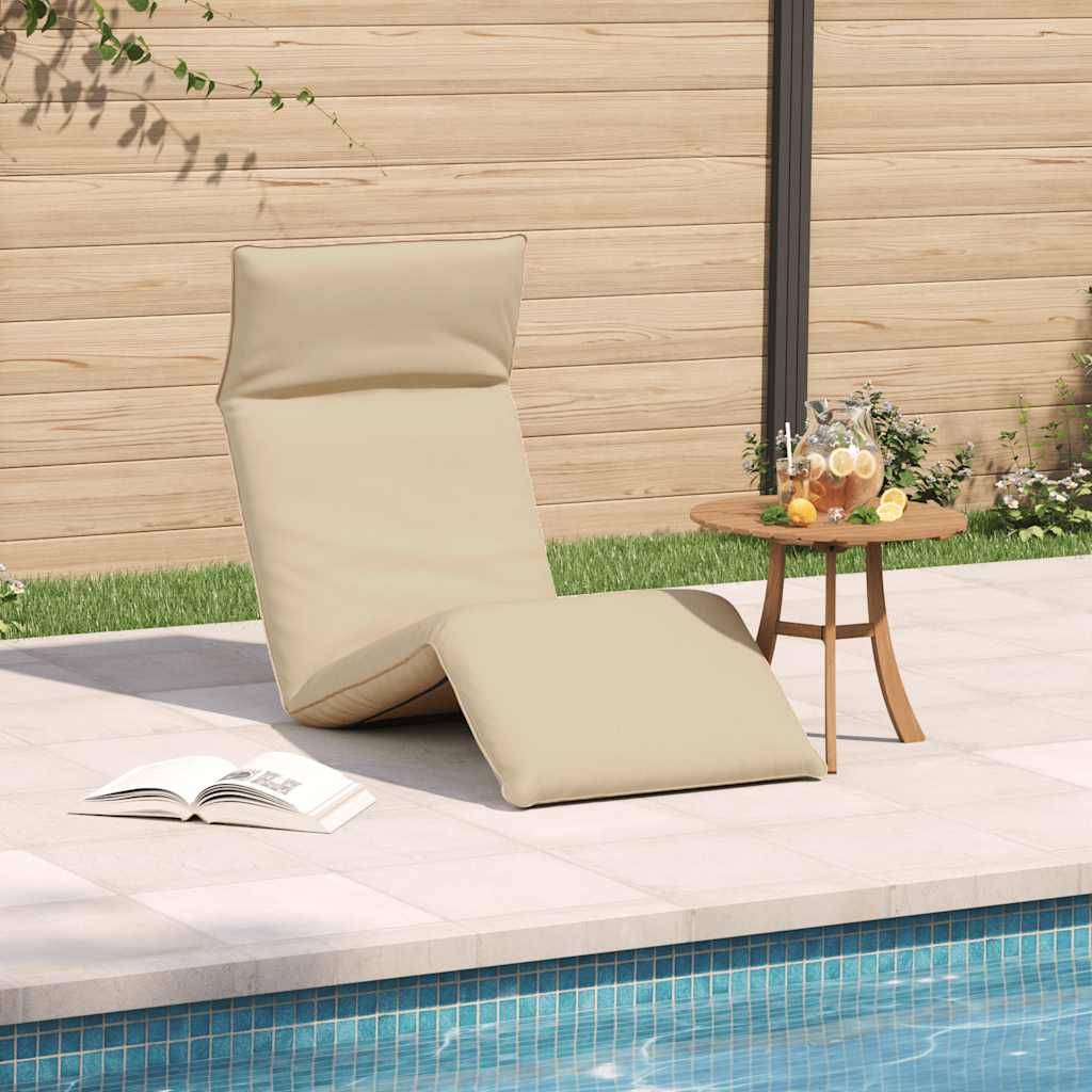 vidaXL Sonnenliege Klappbar Beige 175x54x8,5 cm Oxford-Gewebe