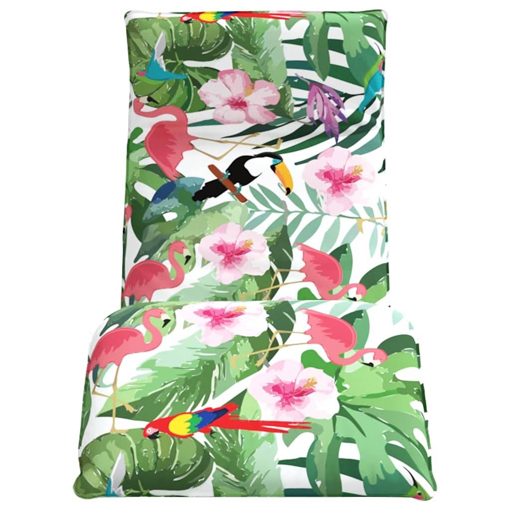 vidaXL Sonnenliege Klappbar Mehrfarbig 175x54x8,5 cm Oxford-Gewebe