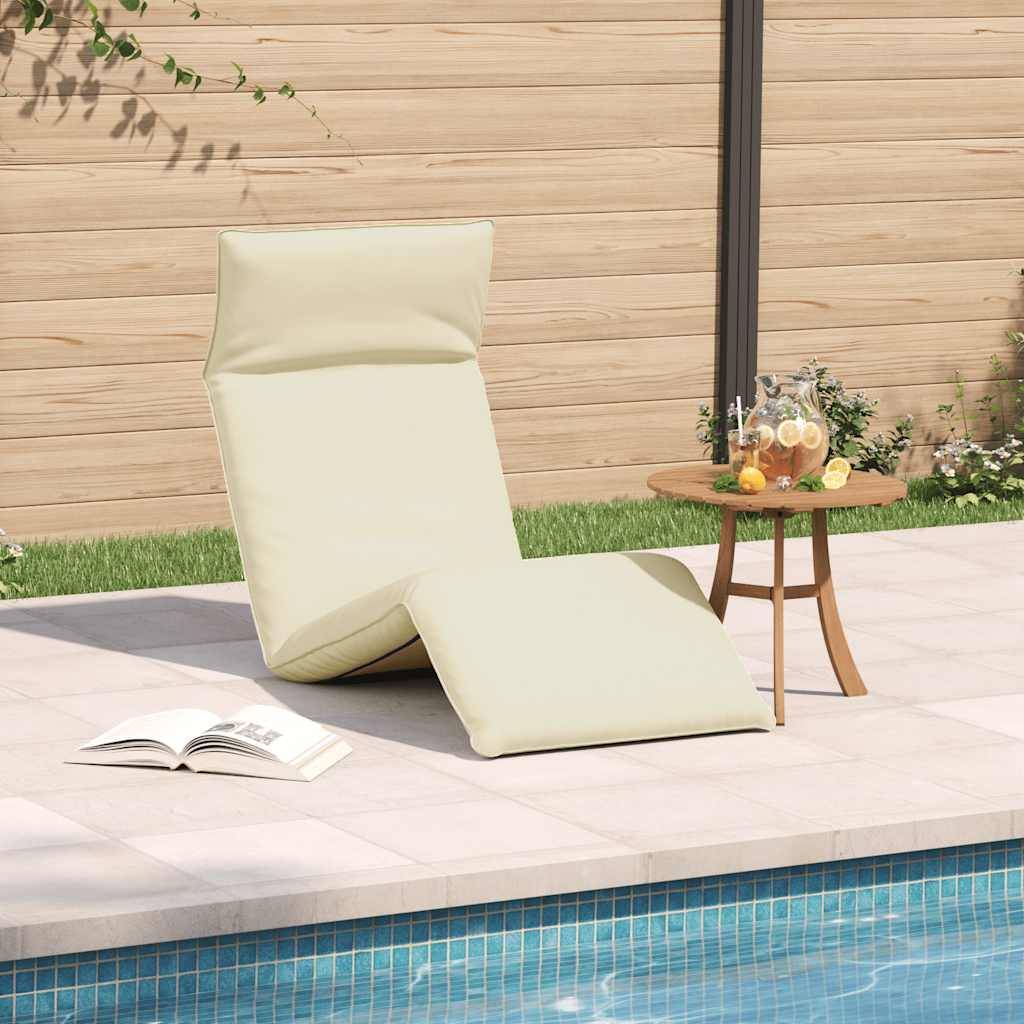 vidaXL Sonnenliege Klappbar Creme 175x54x8,5 cm Oxford-Gewebe