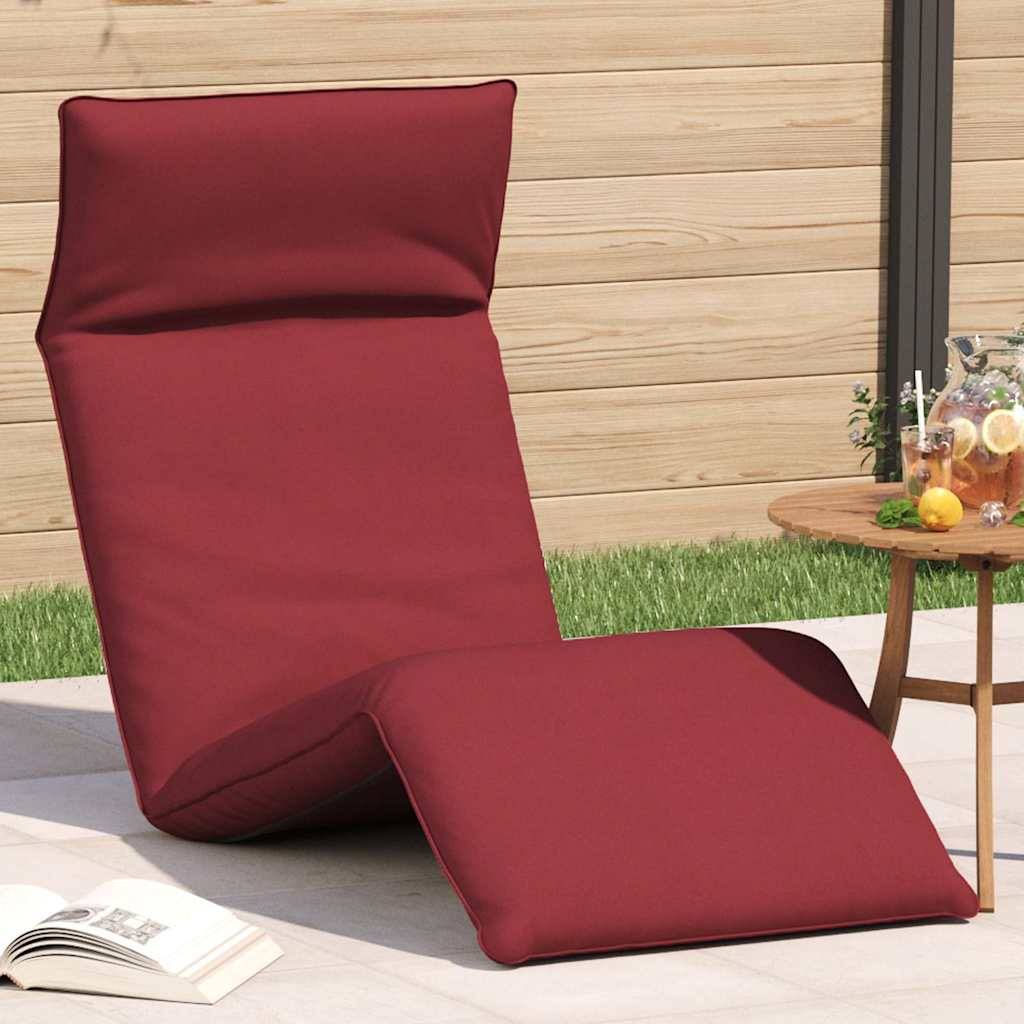 vidaXL Sonnenliege Klappbar Weinrot 175x54x8,5 cm Oxford-Gewebe