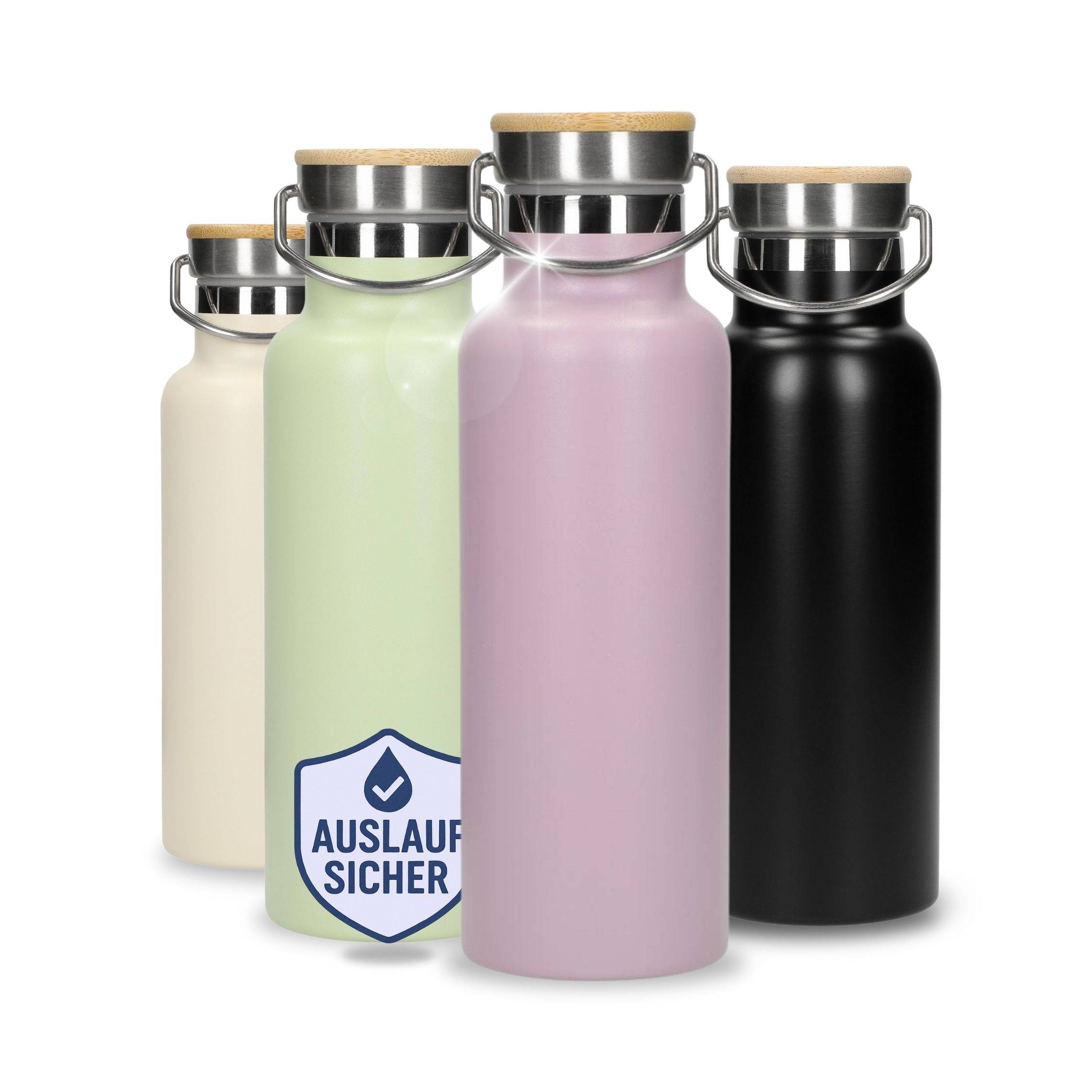 Doppelwandige Isolierflasche 500 ml auslaufsicher Edelstahl Flasche