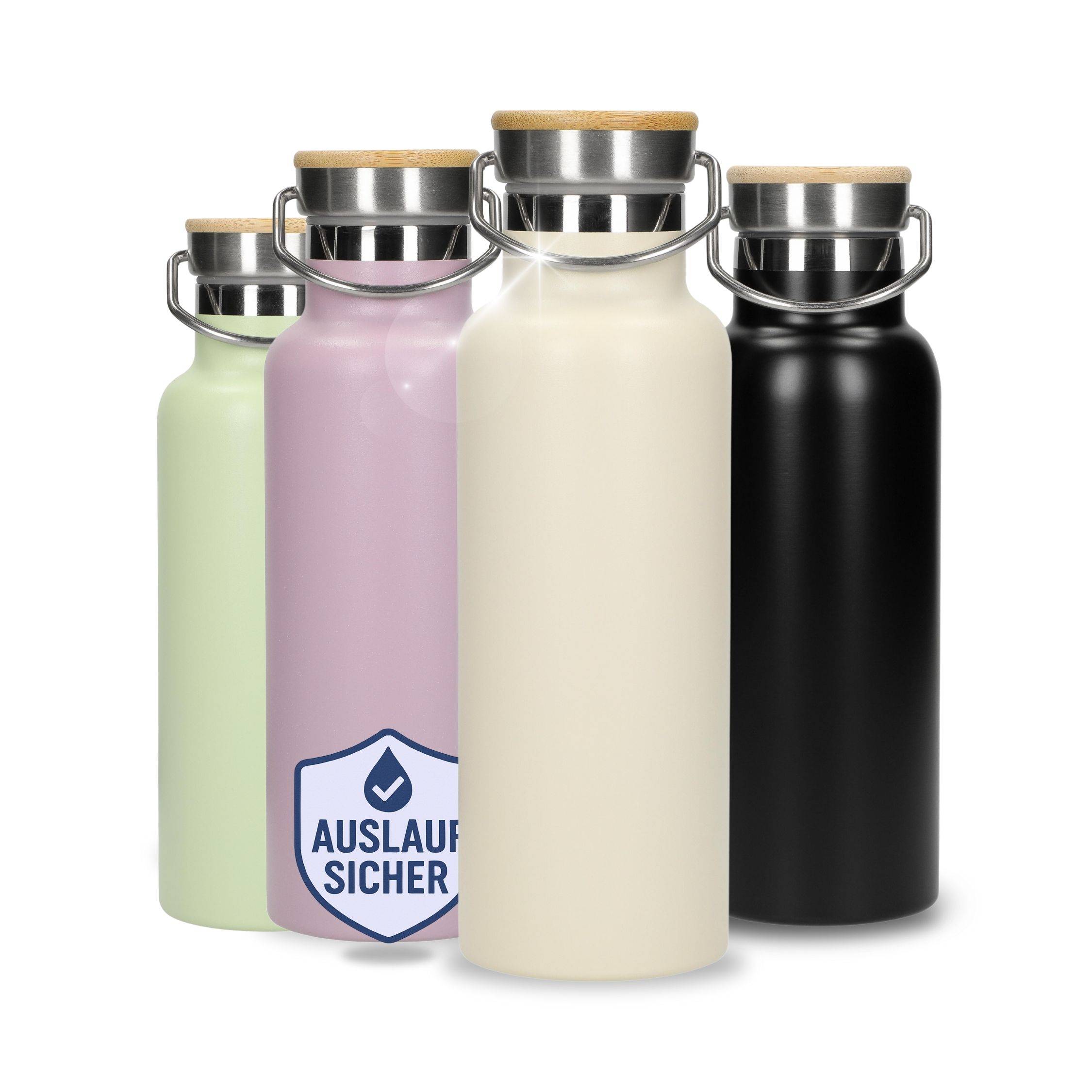 Doppelwandige Isolierflasche 500 ml auslaufsicher Edelstahl Flasche