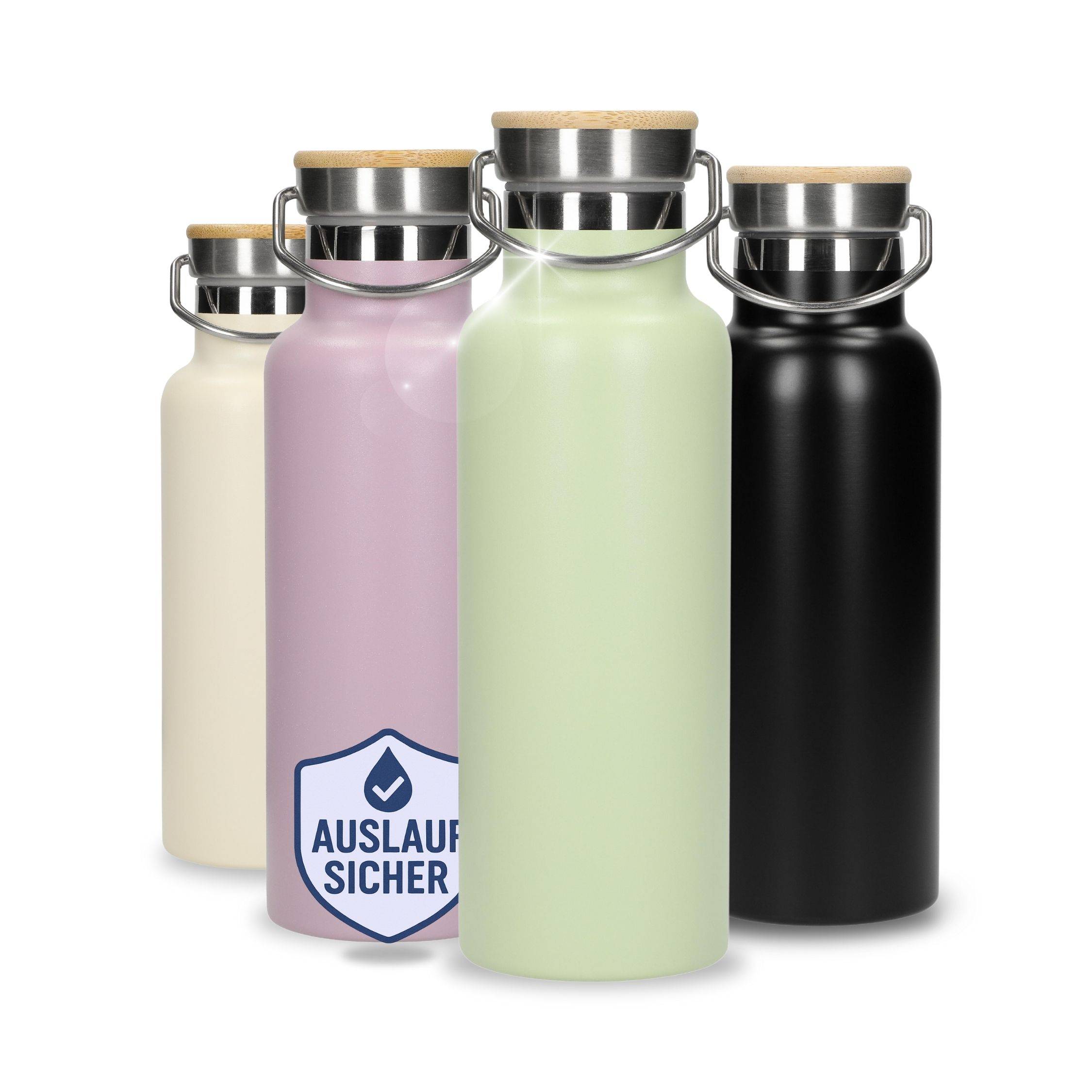 Doppelwandige Isolierflasche 500 ml auslaufsicher Edelstahl Flasche